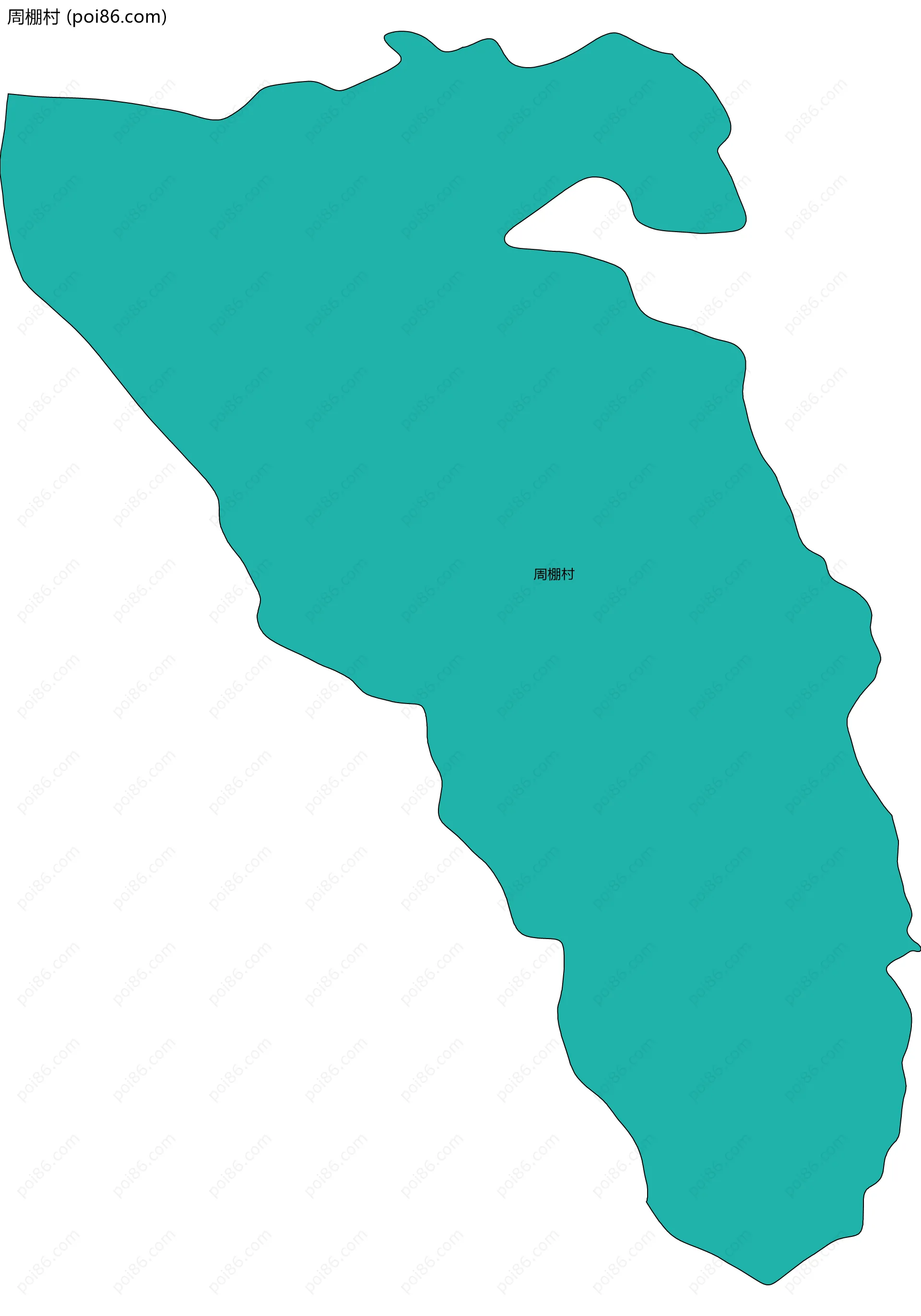 周棚村边界地图