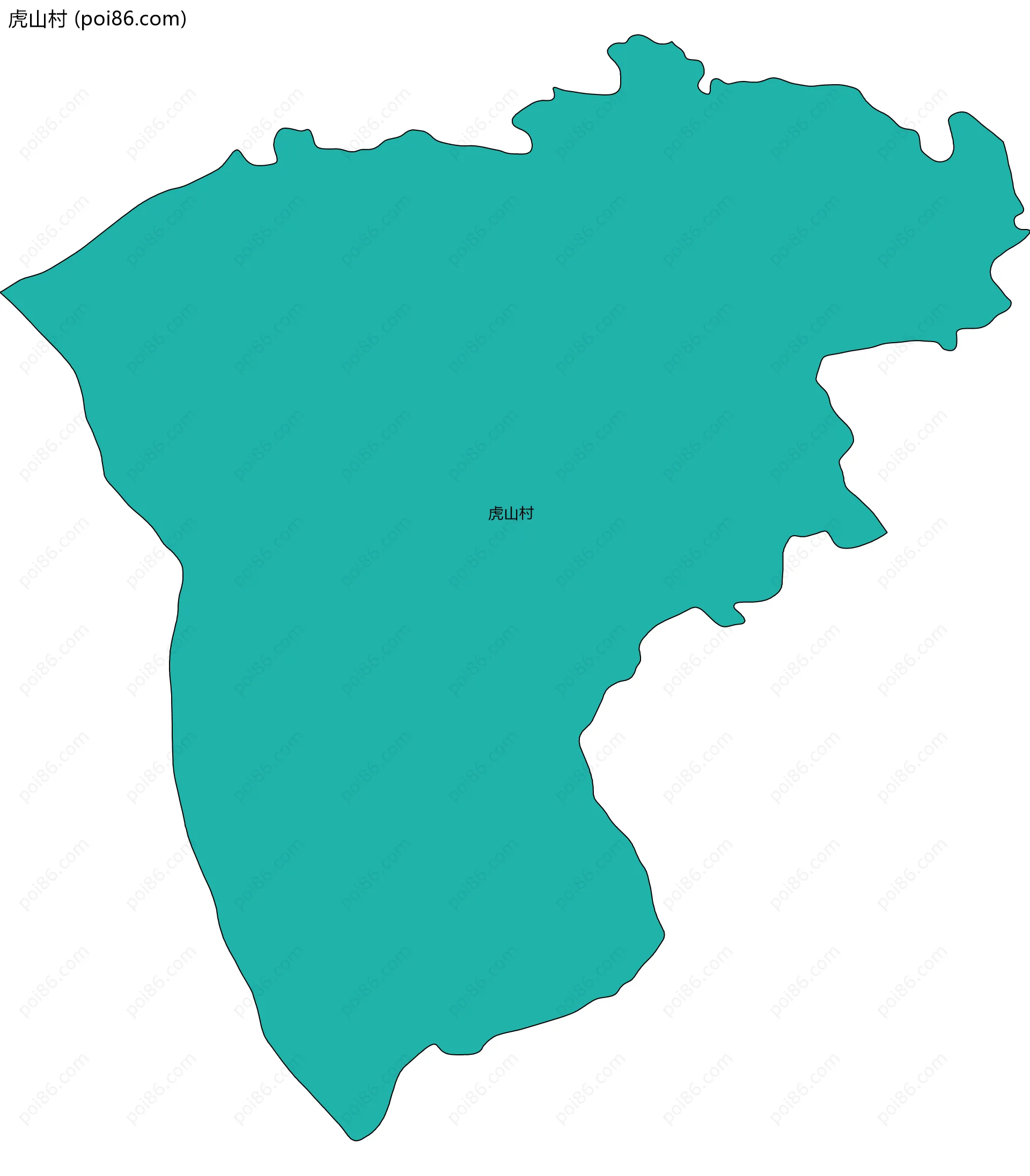 虎山村边界地图