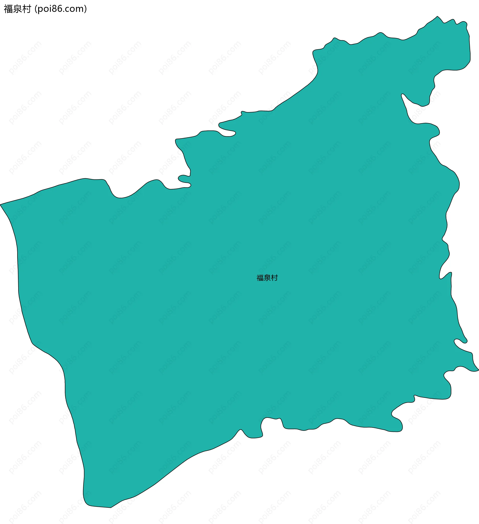 福泉村边界地图