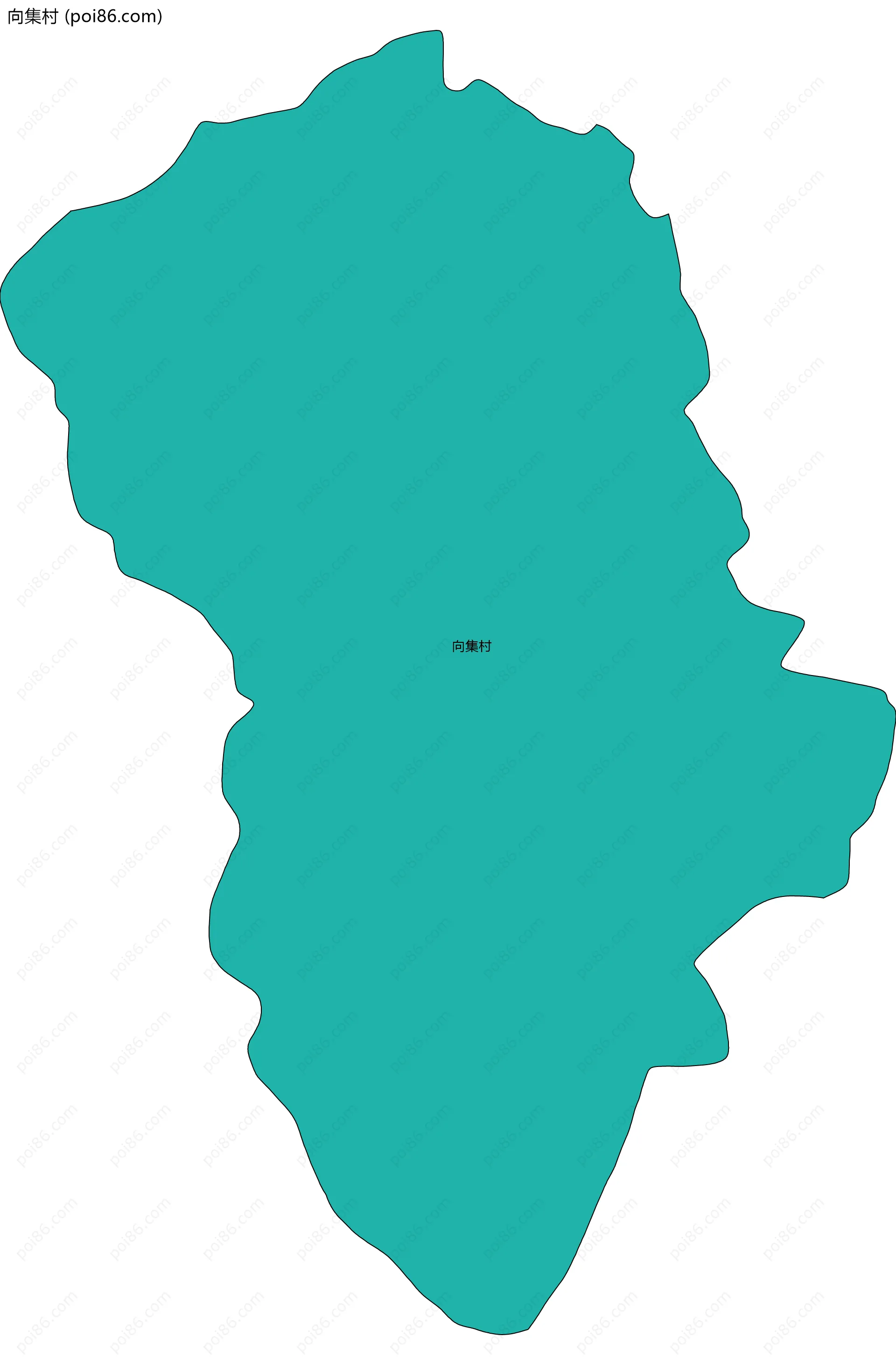 向集村边界地图