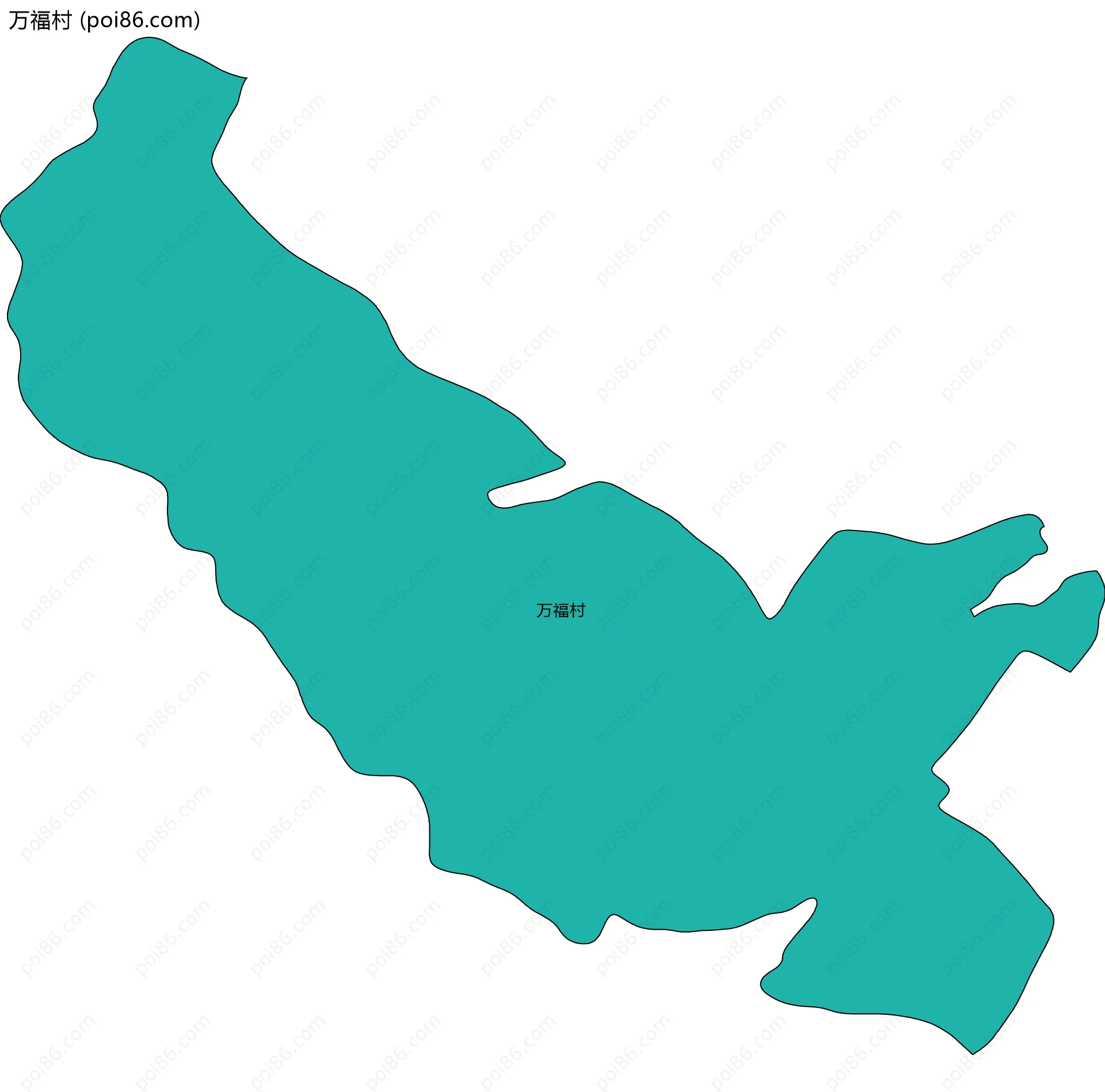 万福村边界地图