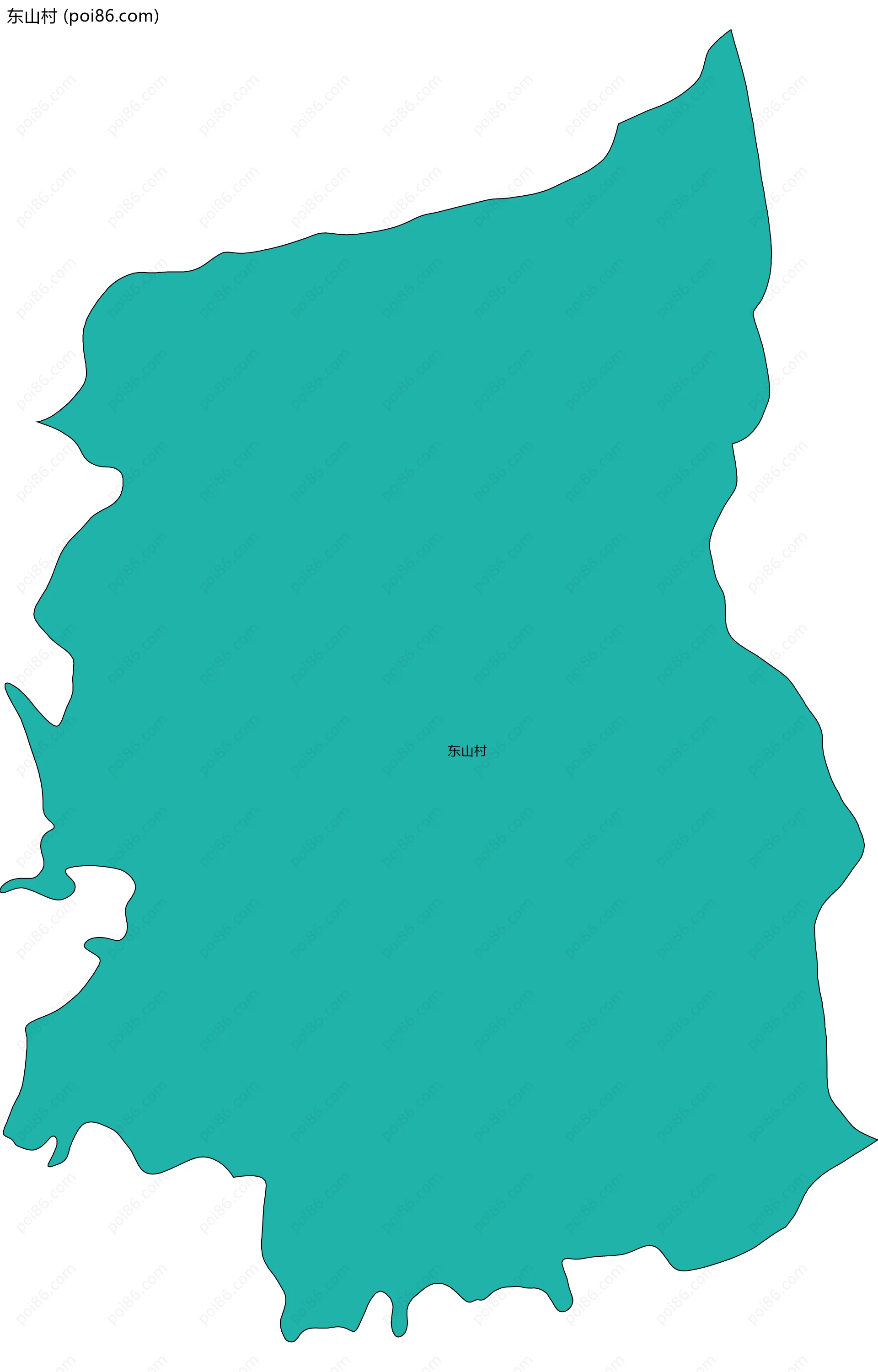 东山村边界地图