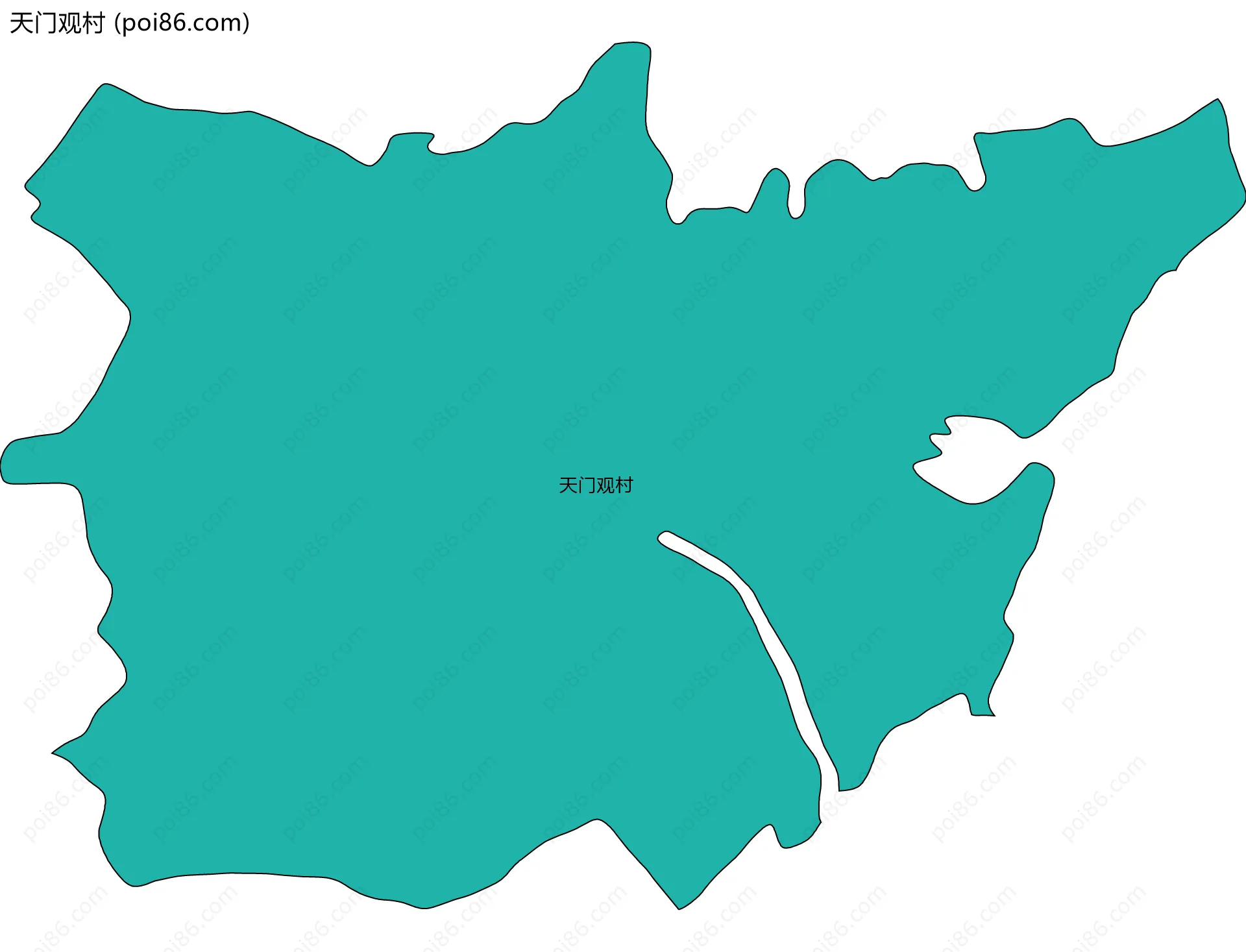 天门观村边界地图