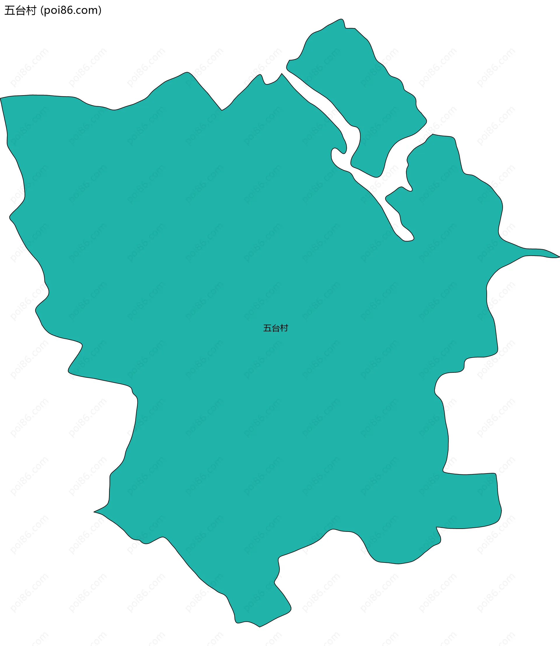 五台村边界地图