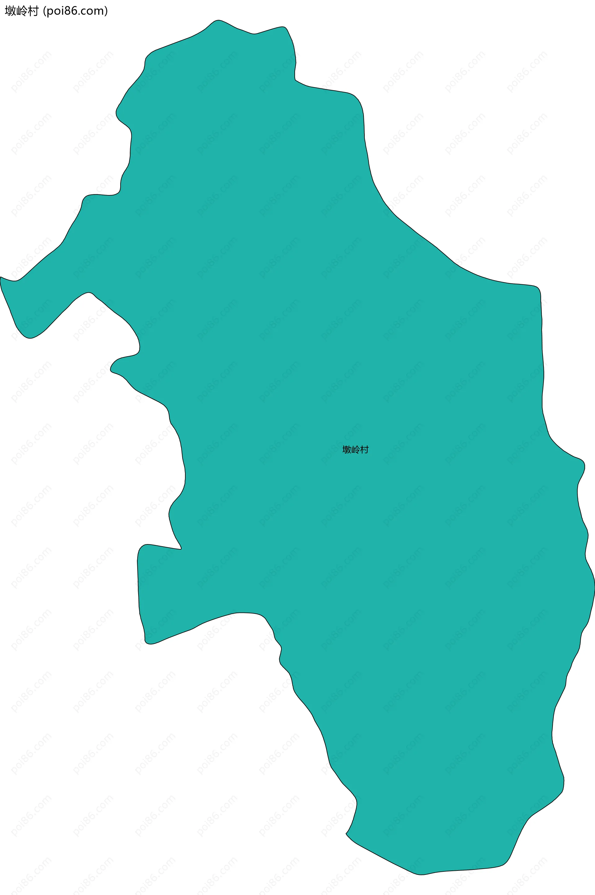 墩岭村边界地图