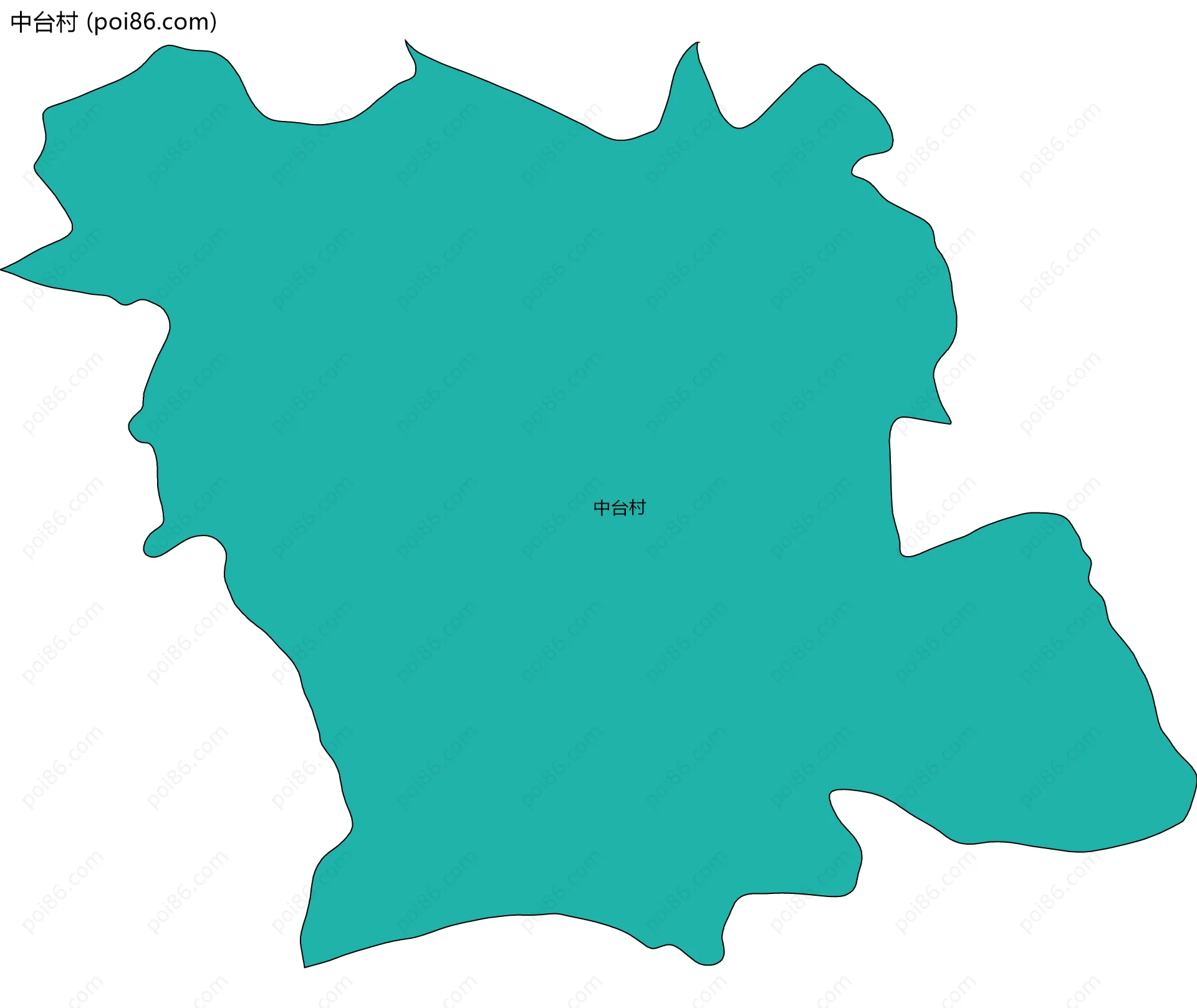 中台村边界地图