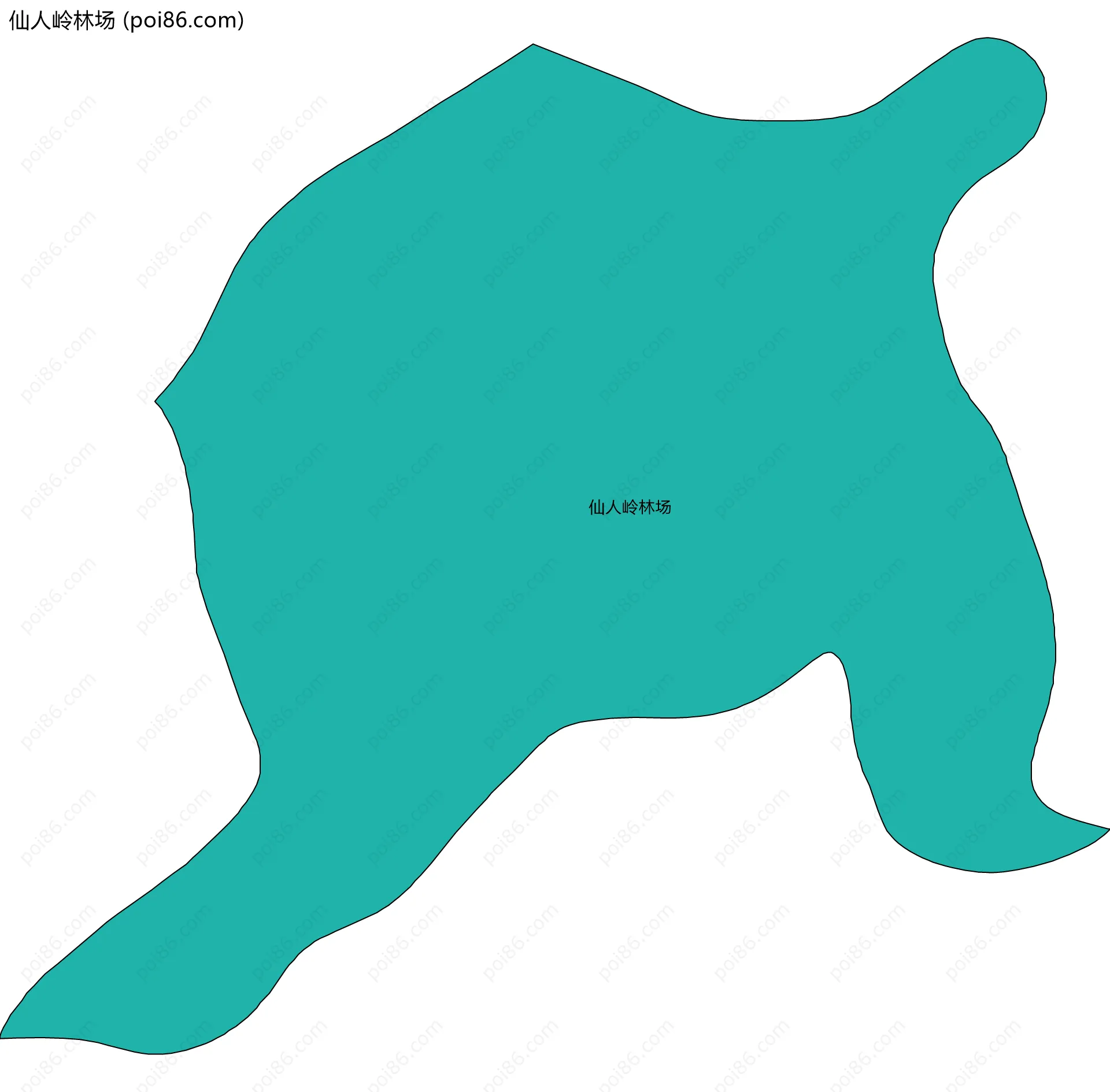 仙人岭林场边界地图
