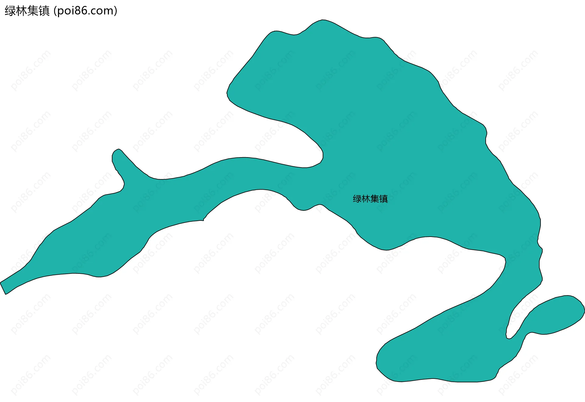 绿林集镇边界地图