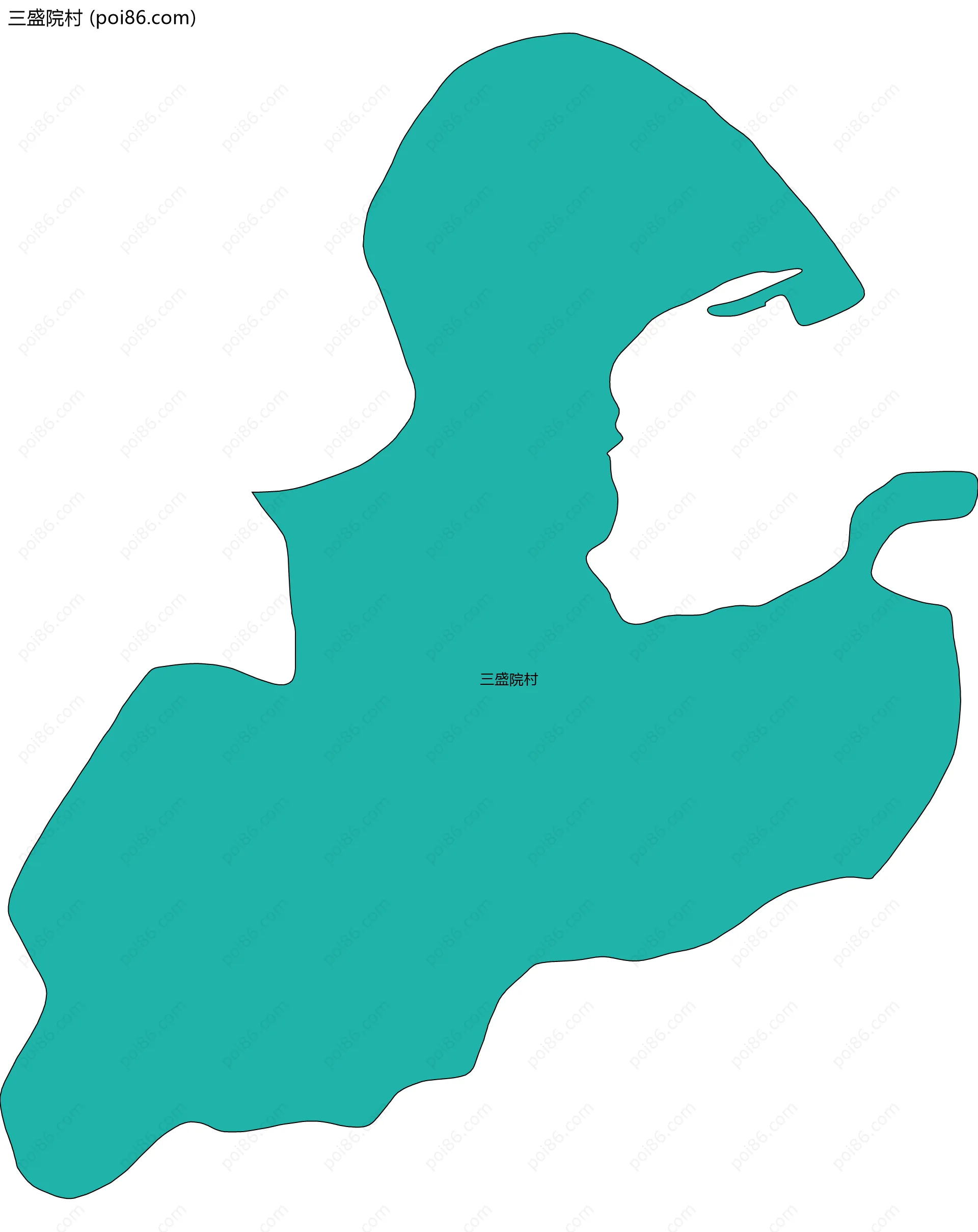 三盛院村边界地图