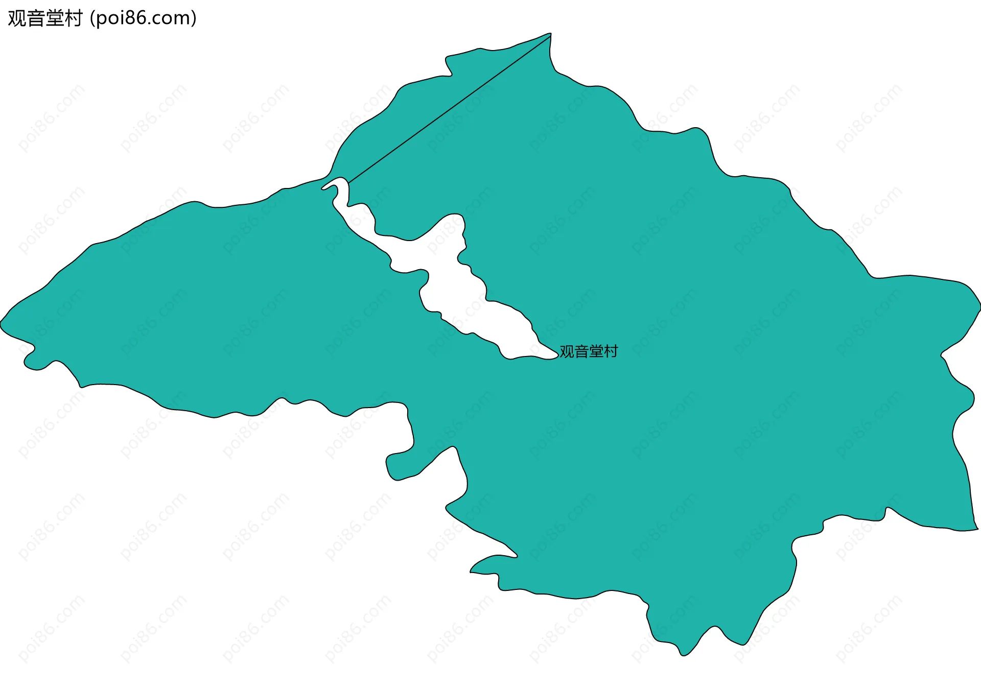 观音堂村边界地图