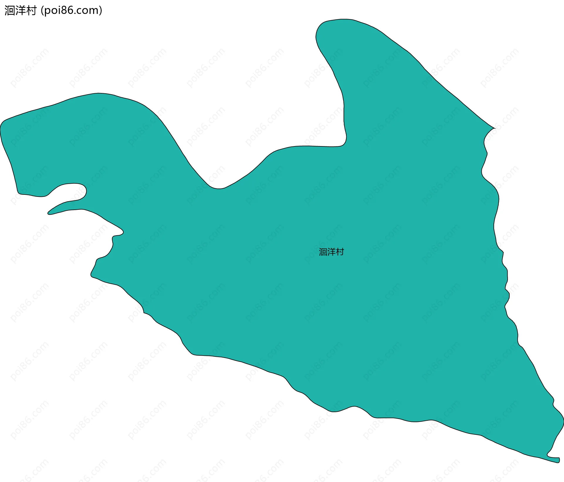 洄洋村边界地图