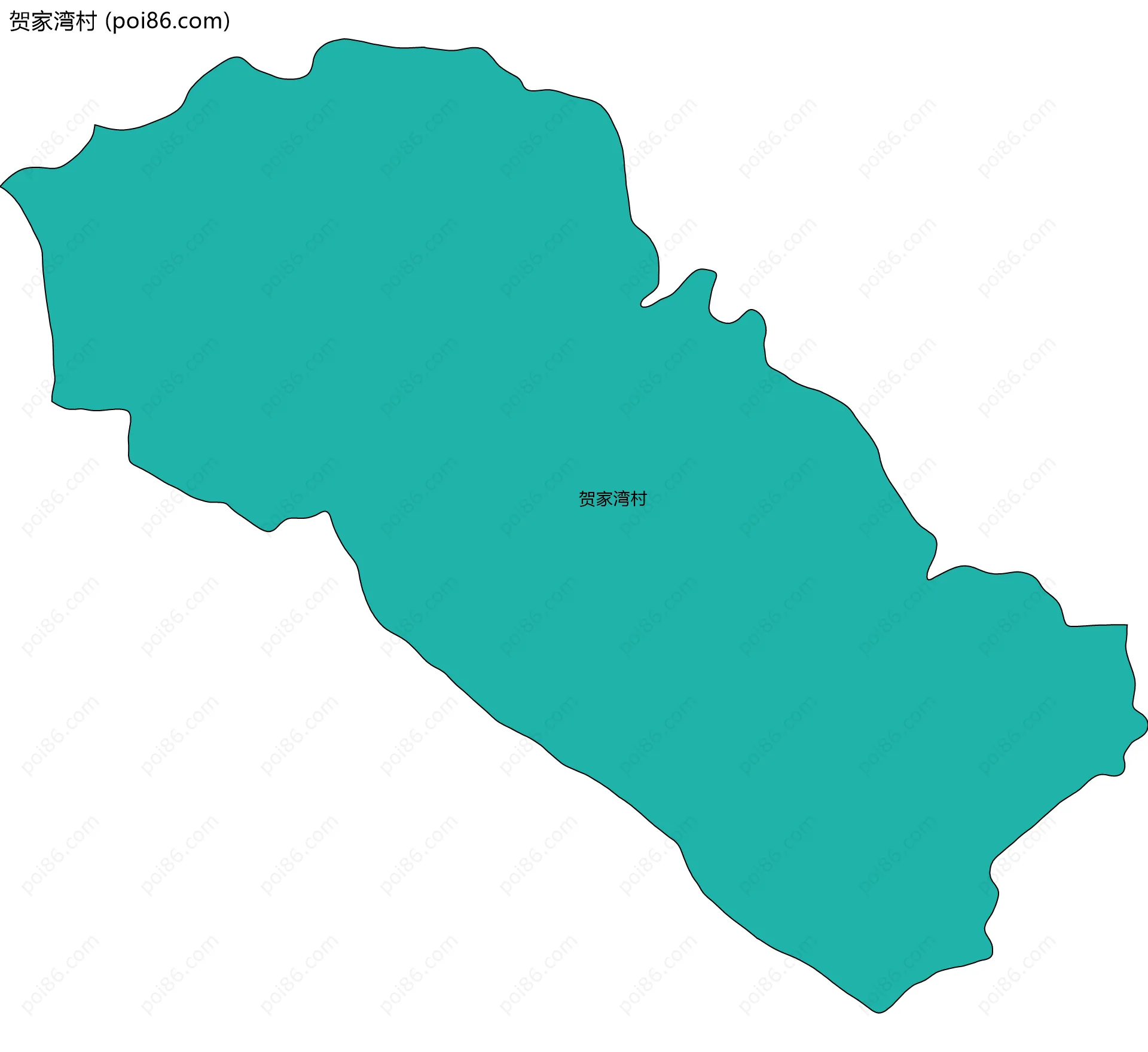 贺家湾村边界地图