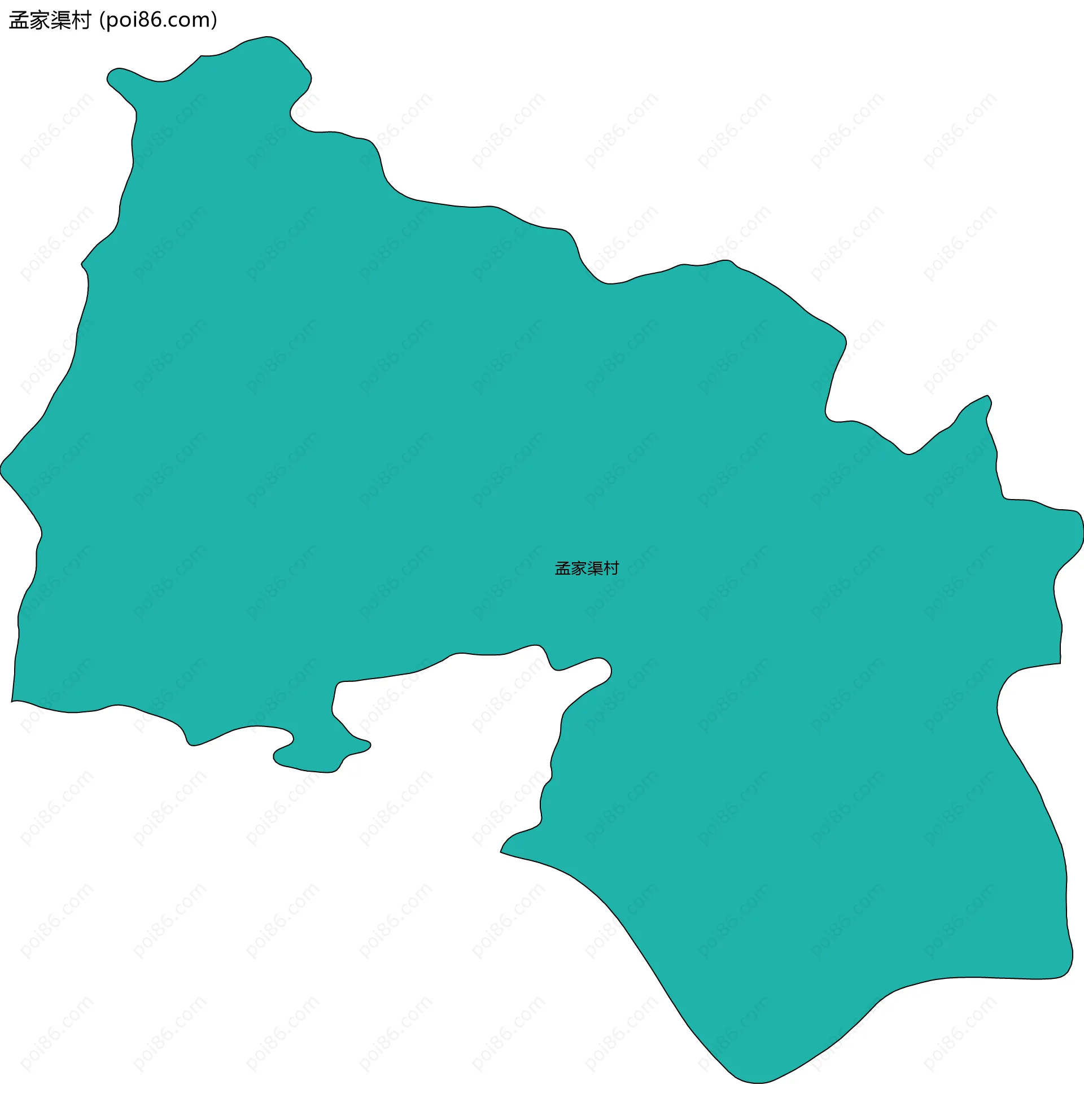 孟家渠村边界地图