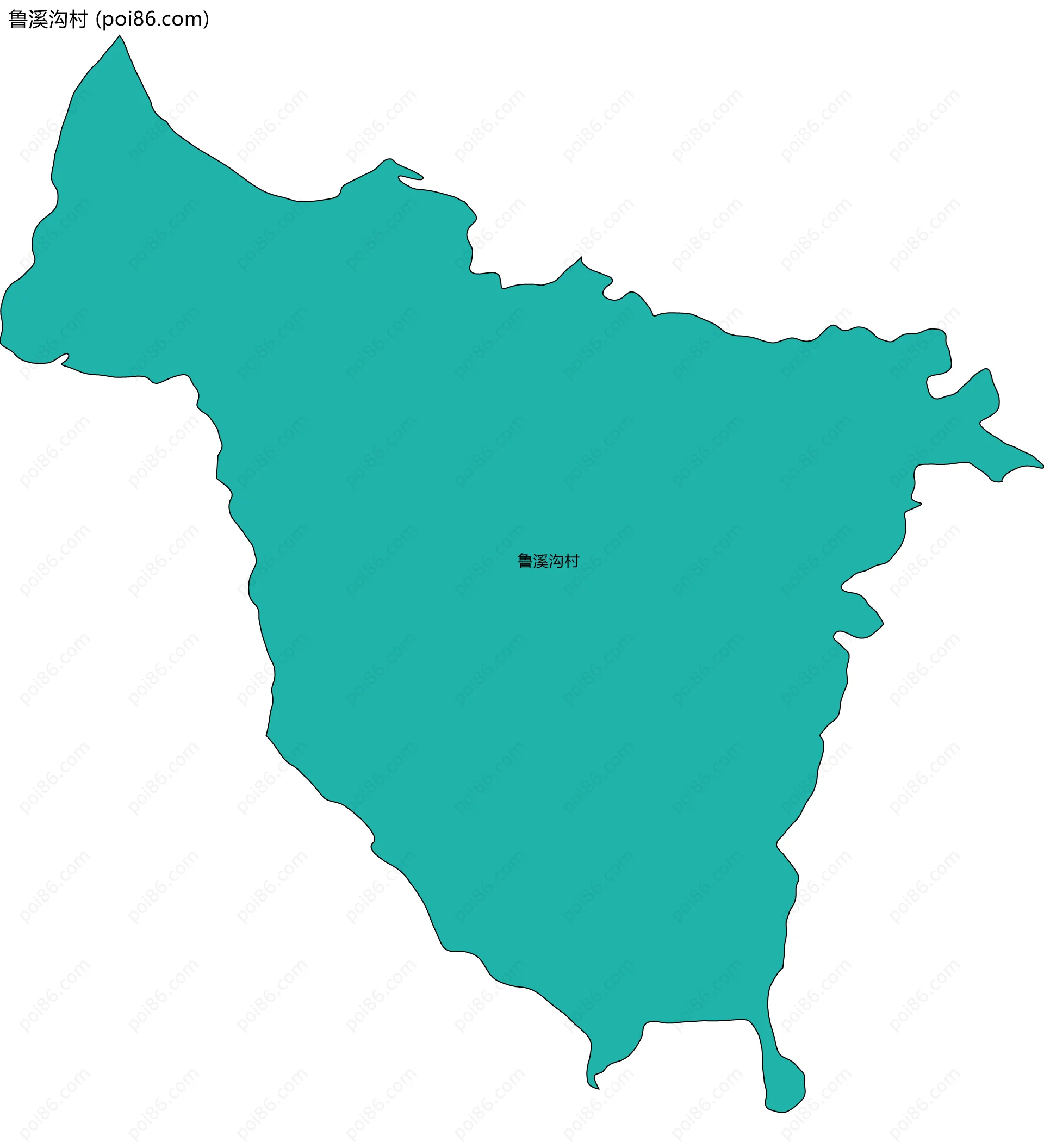 鲁溪沟村边界地图