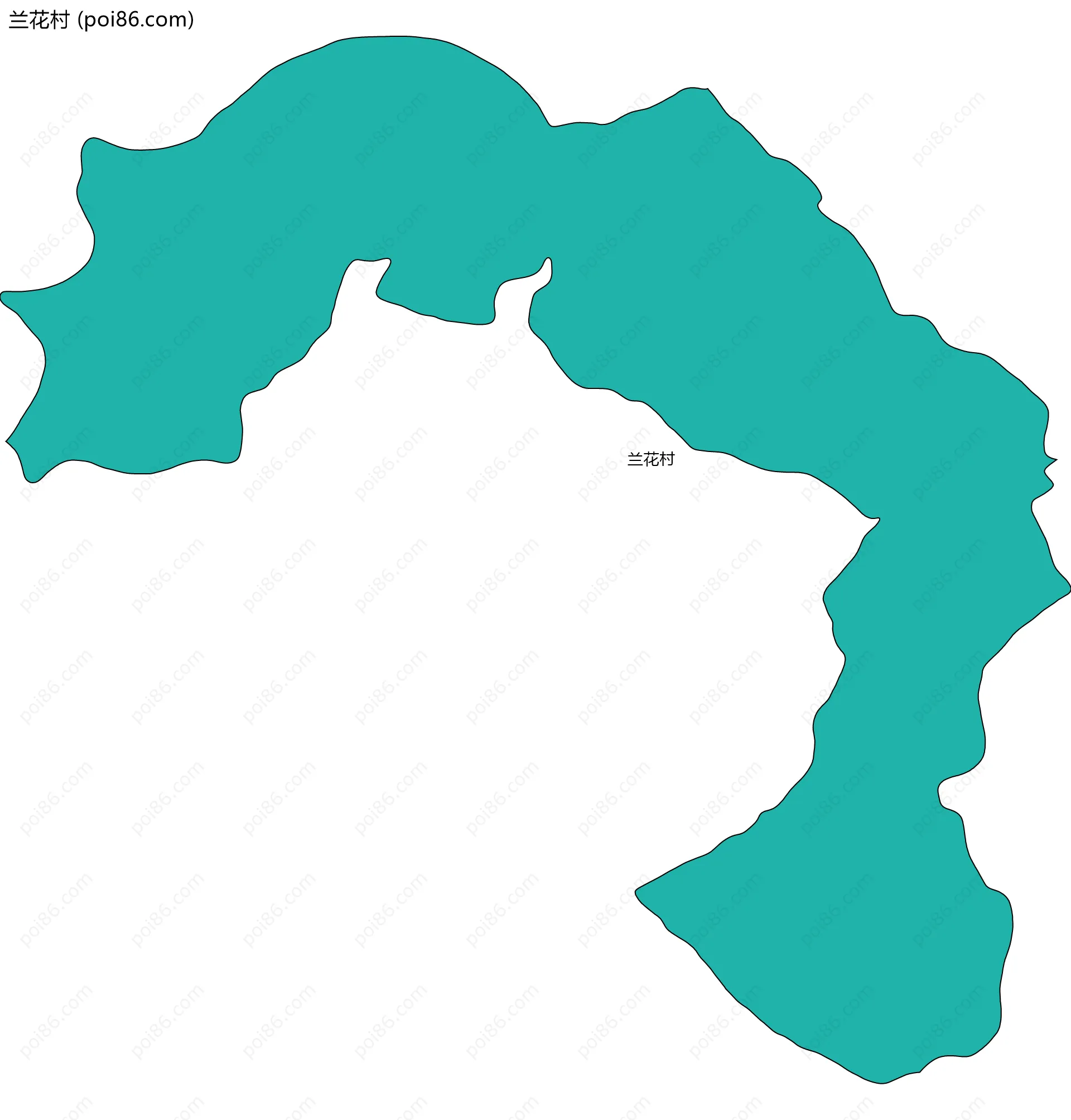 兰花村边界地图
