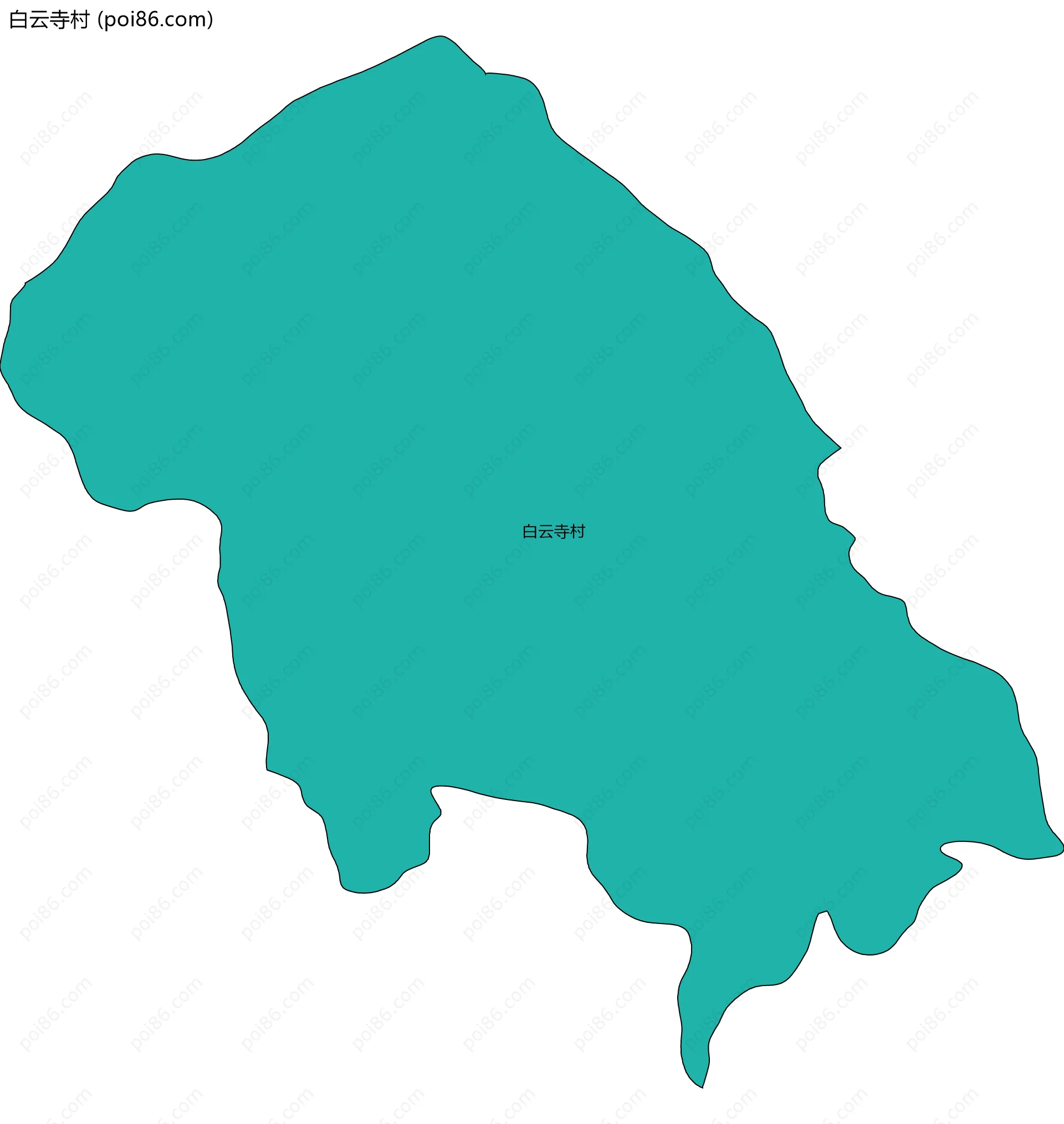 白云寺村边界地图