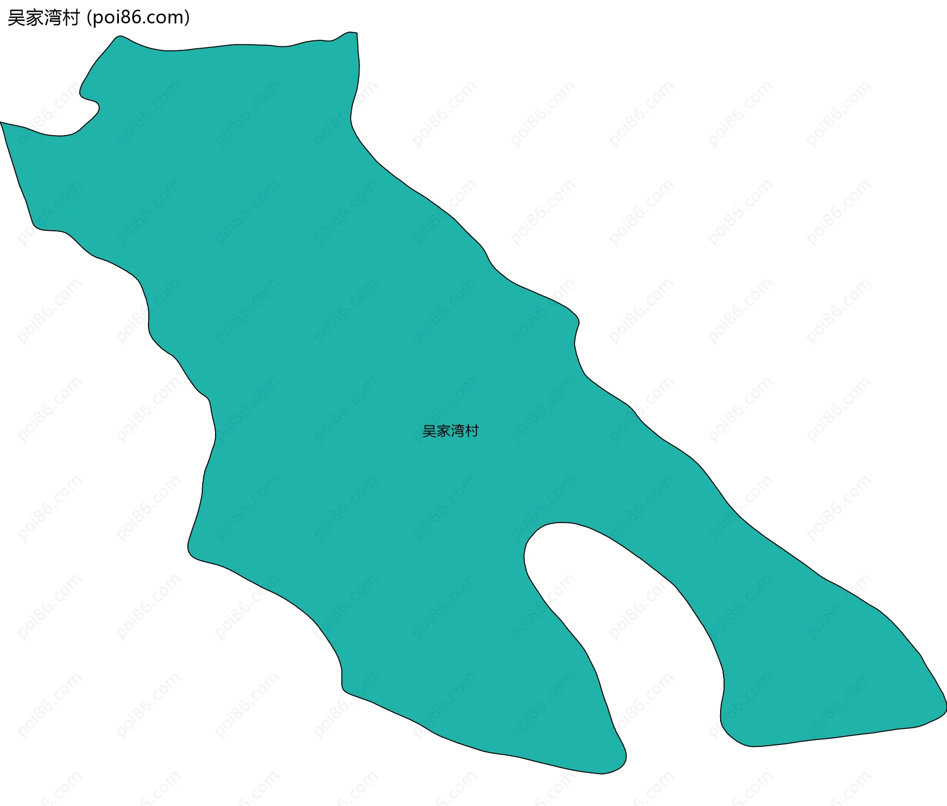 吴家湾村边界地图