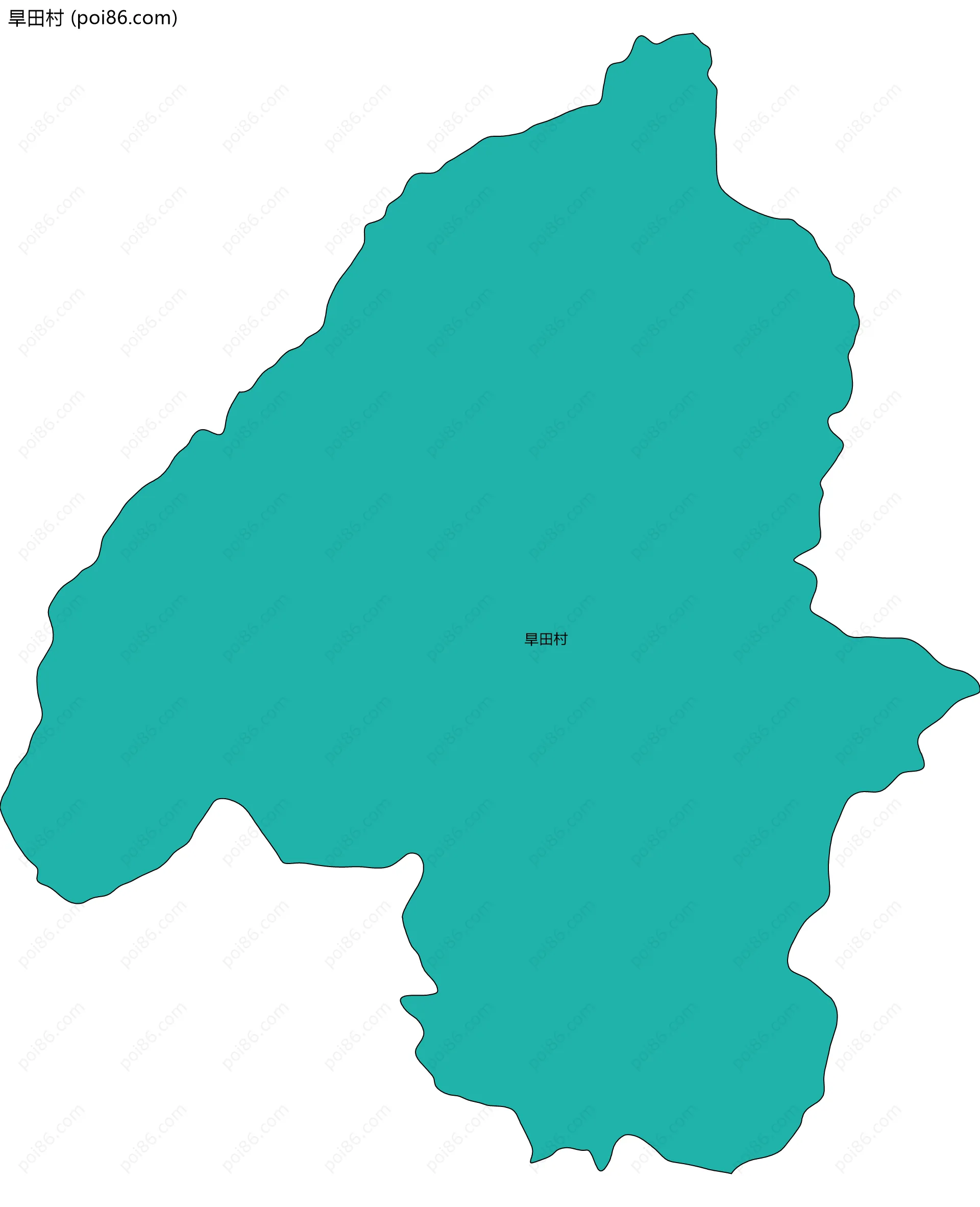 旱田村边界地图