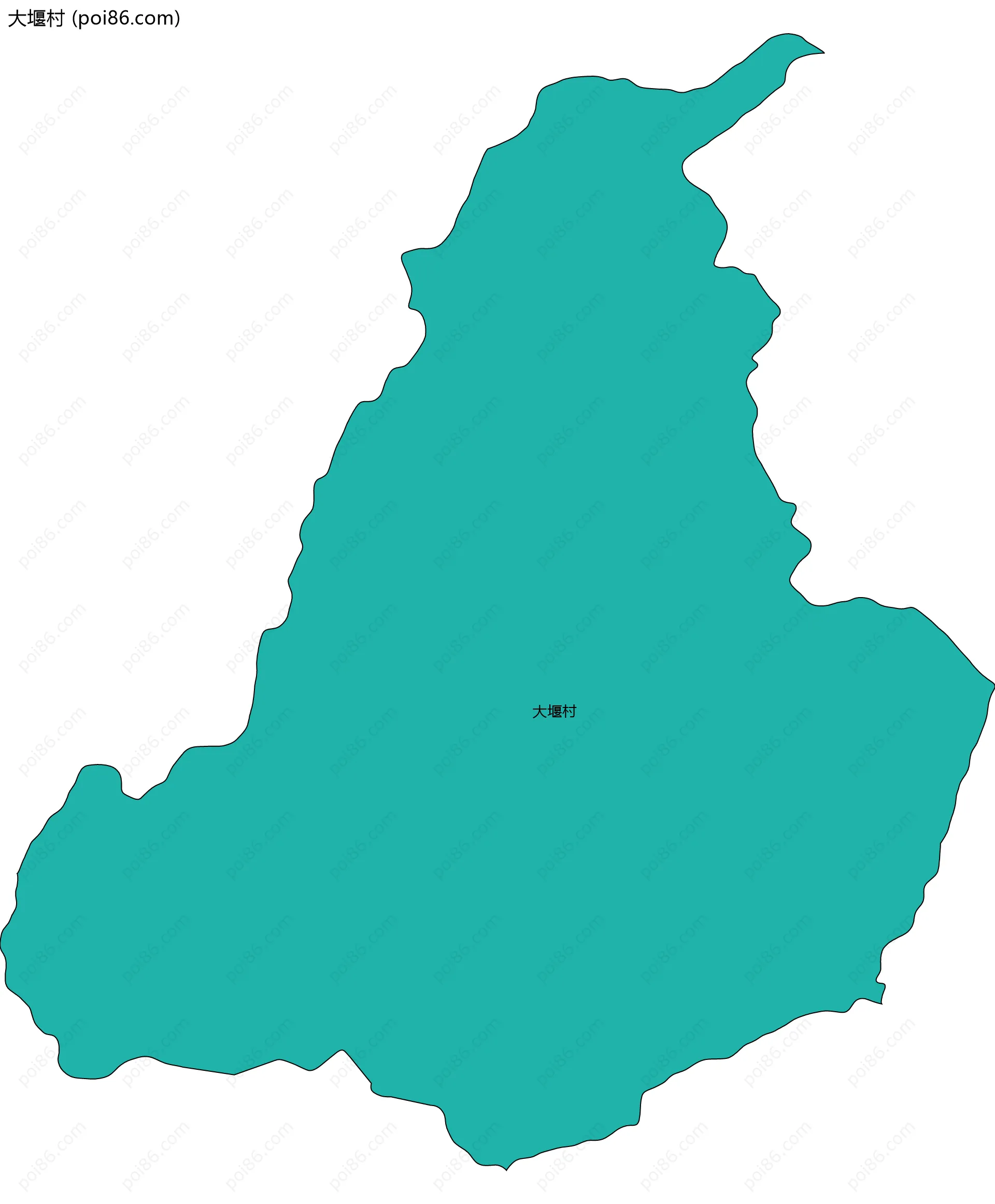 大堰村边界地图