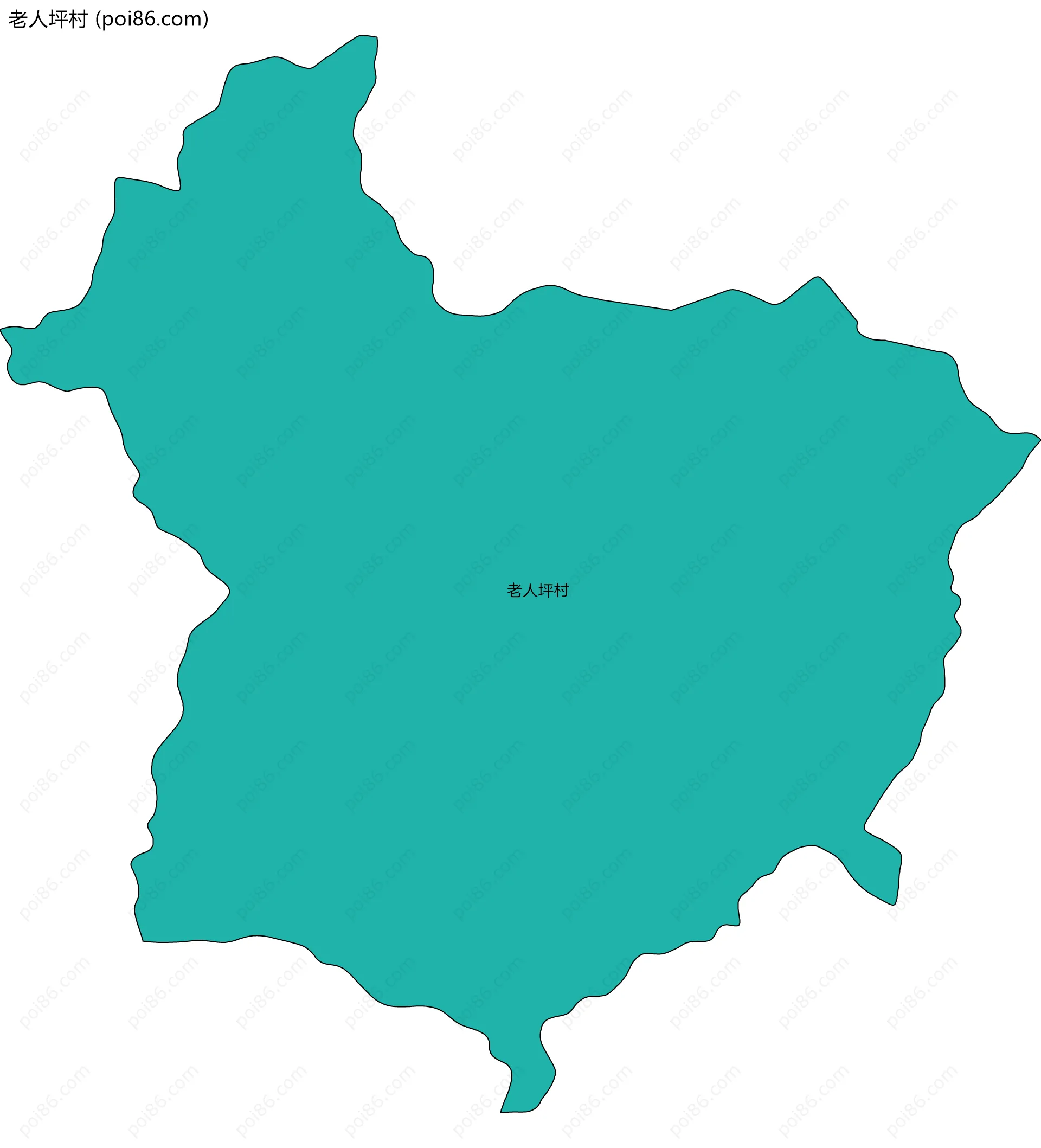 老人坪村边界地图