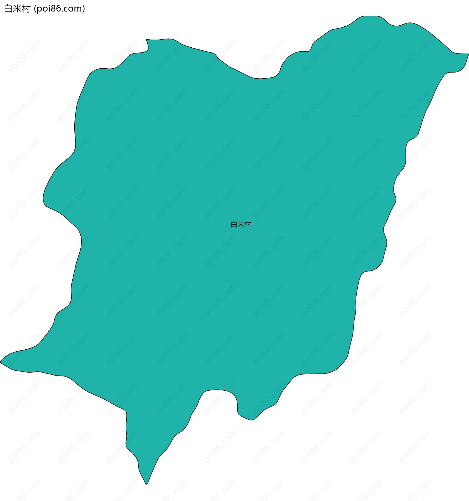 白米村边界地图
