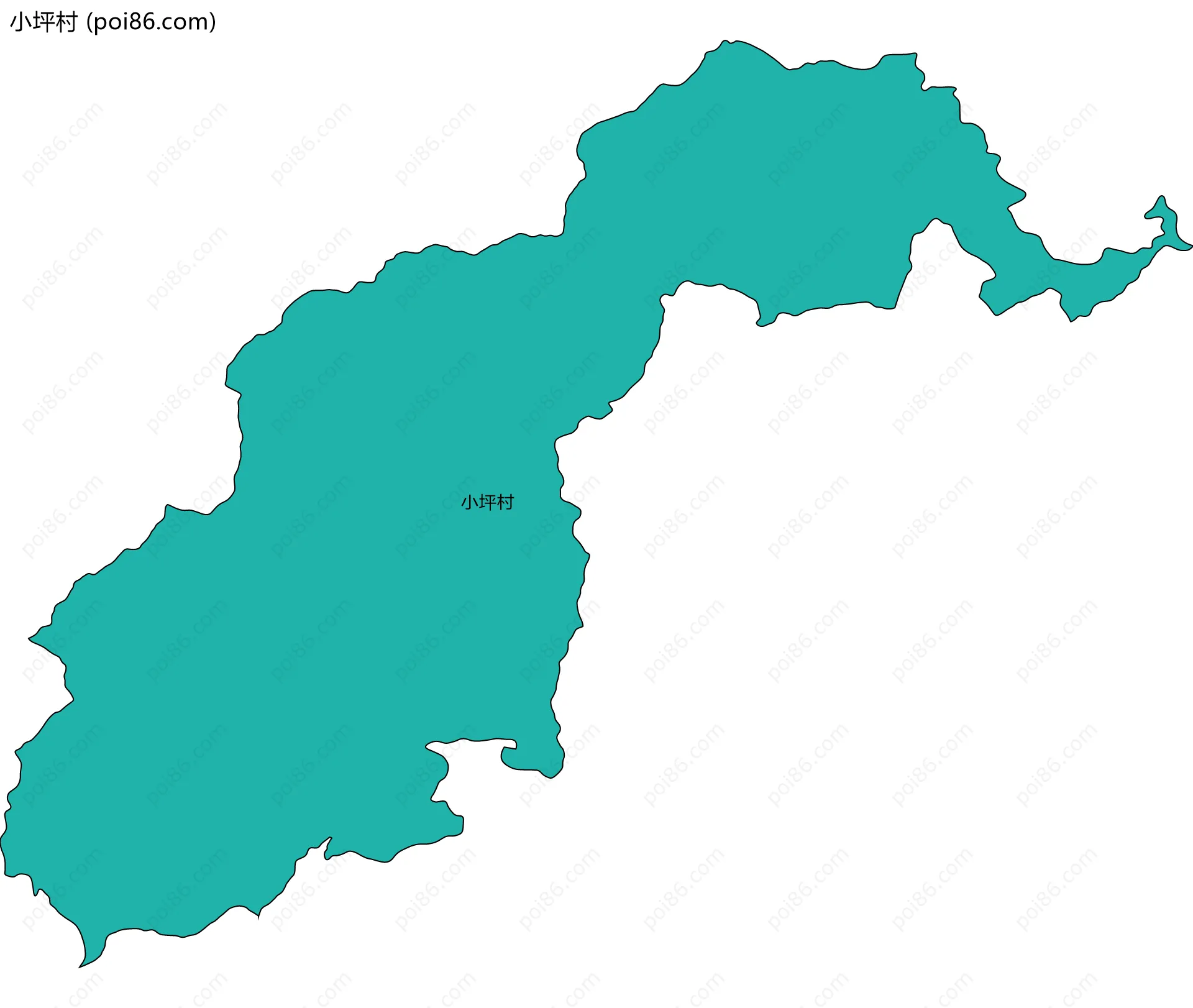小坪村边界地图