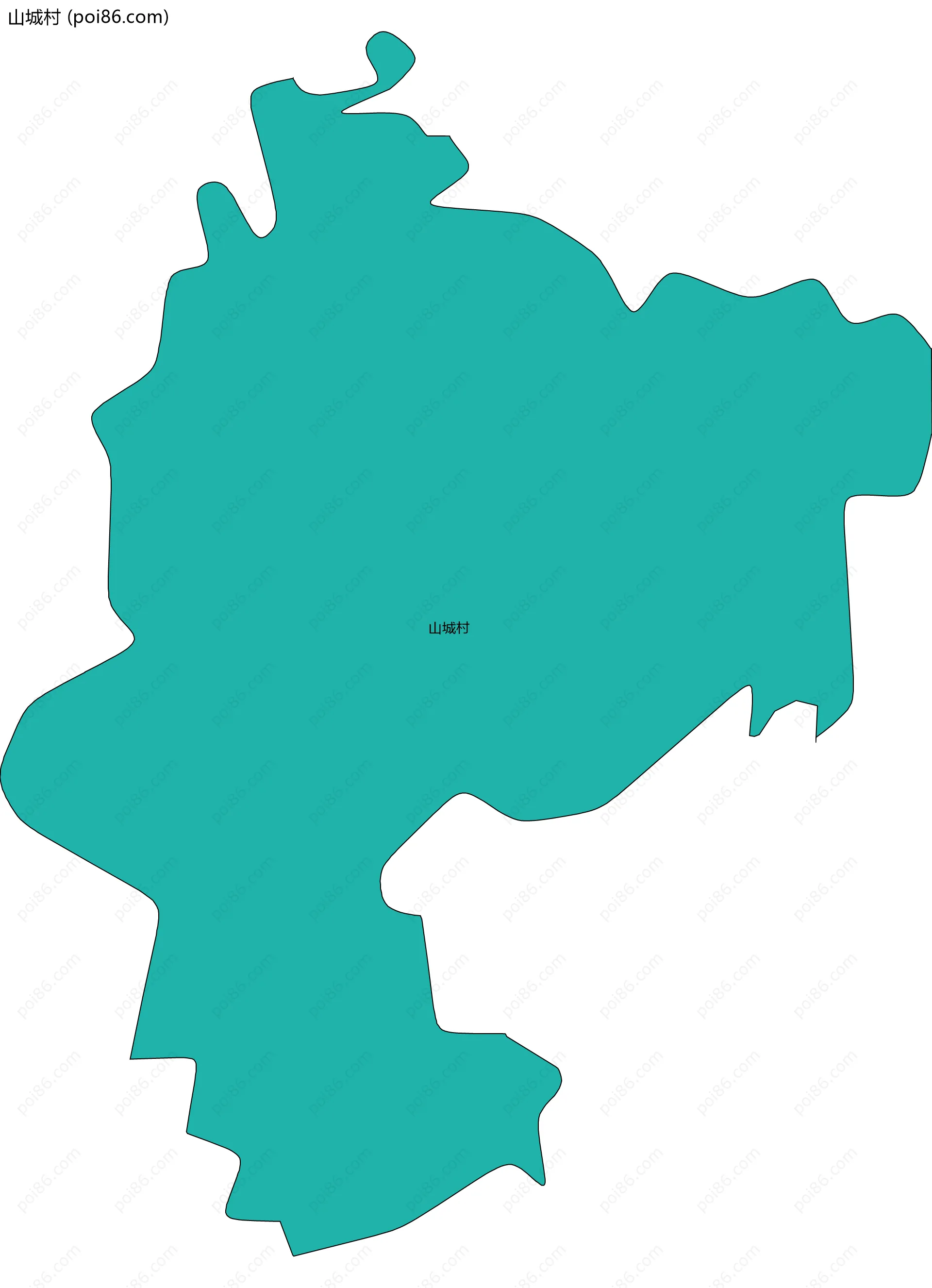 山城村边界地图