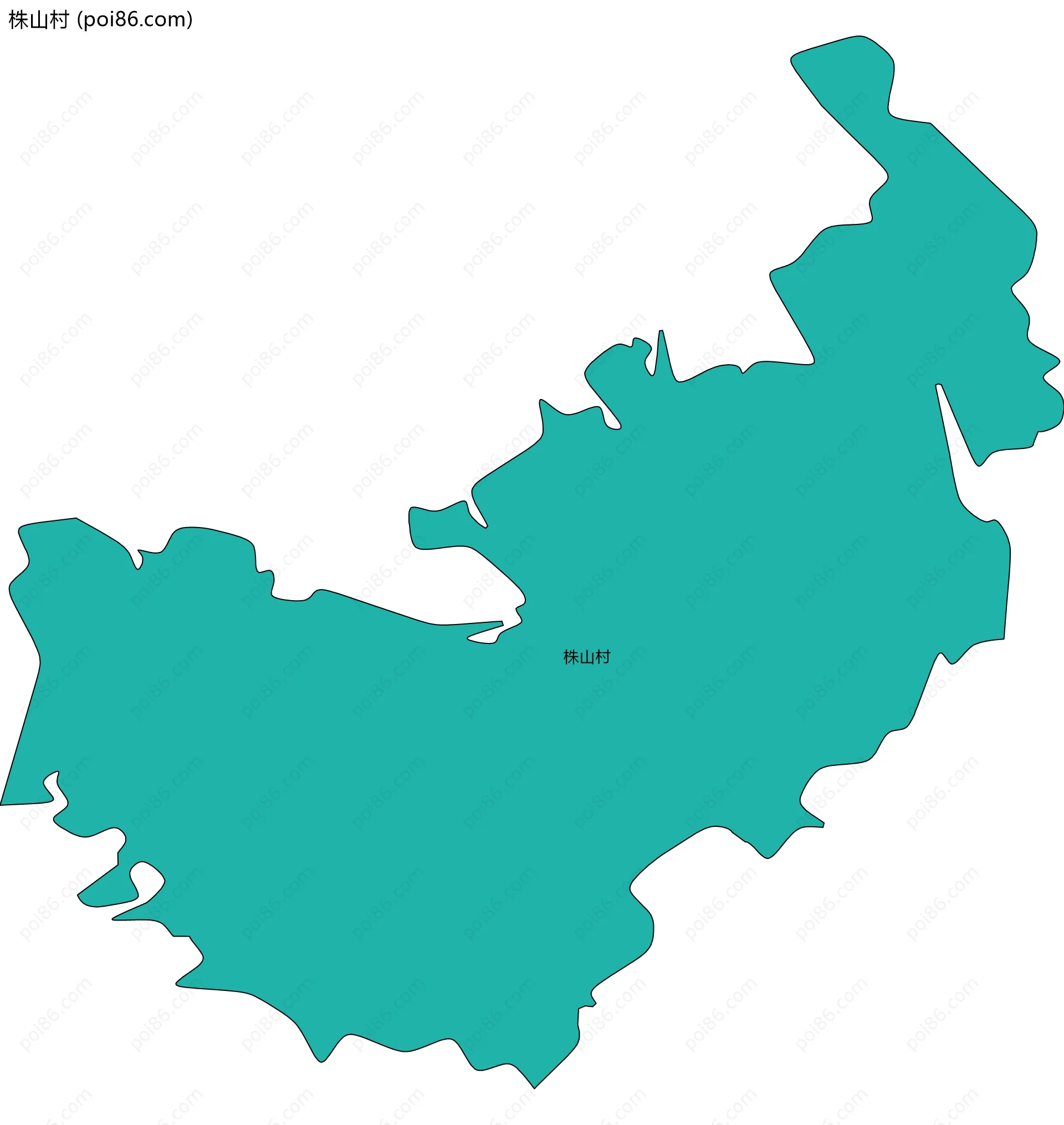 株山村边界地图
