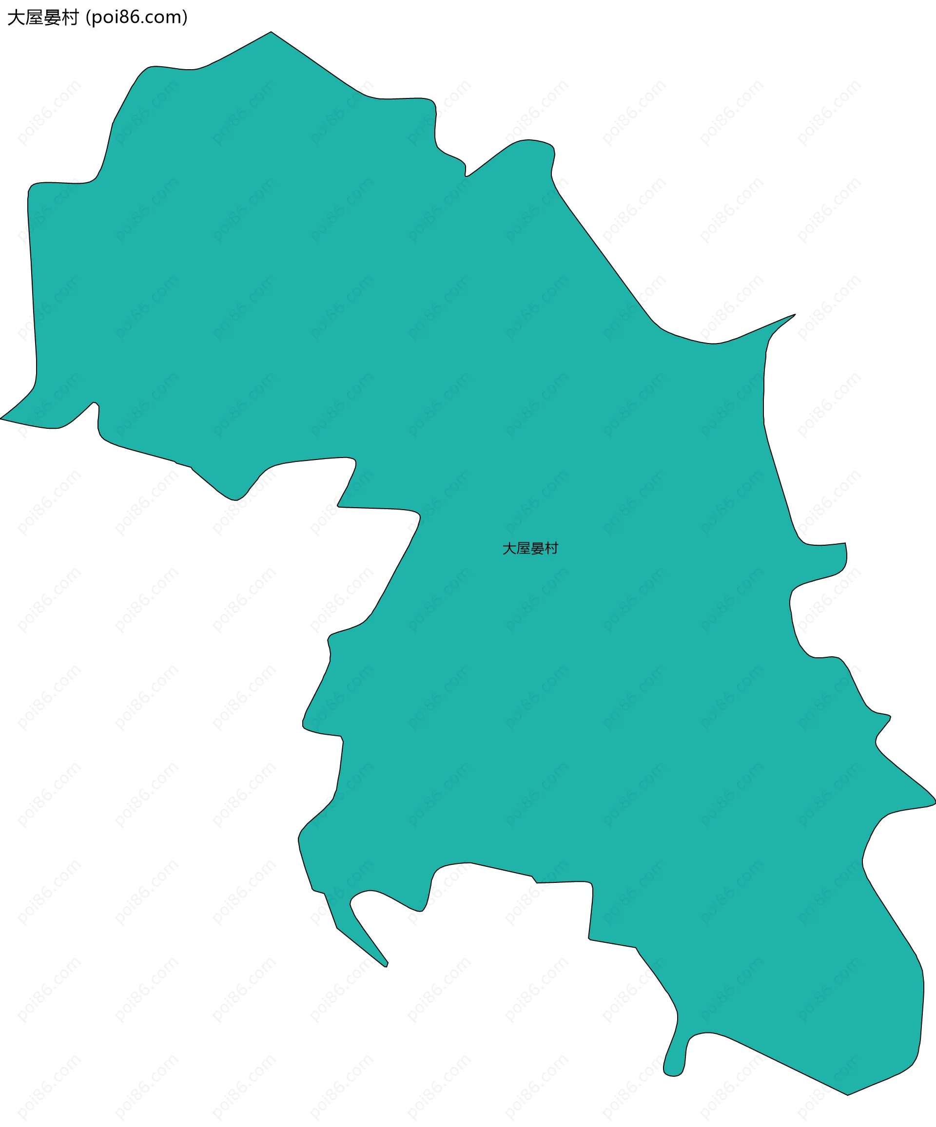 大屋晏村边界地图