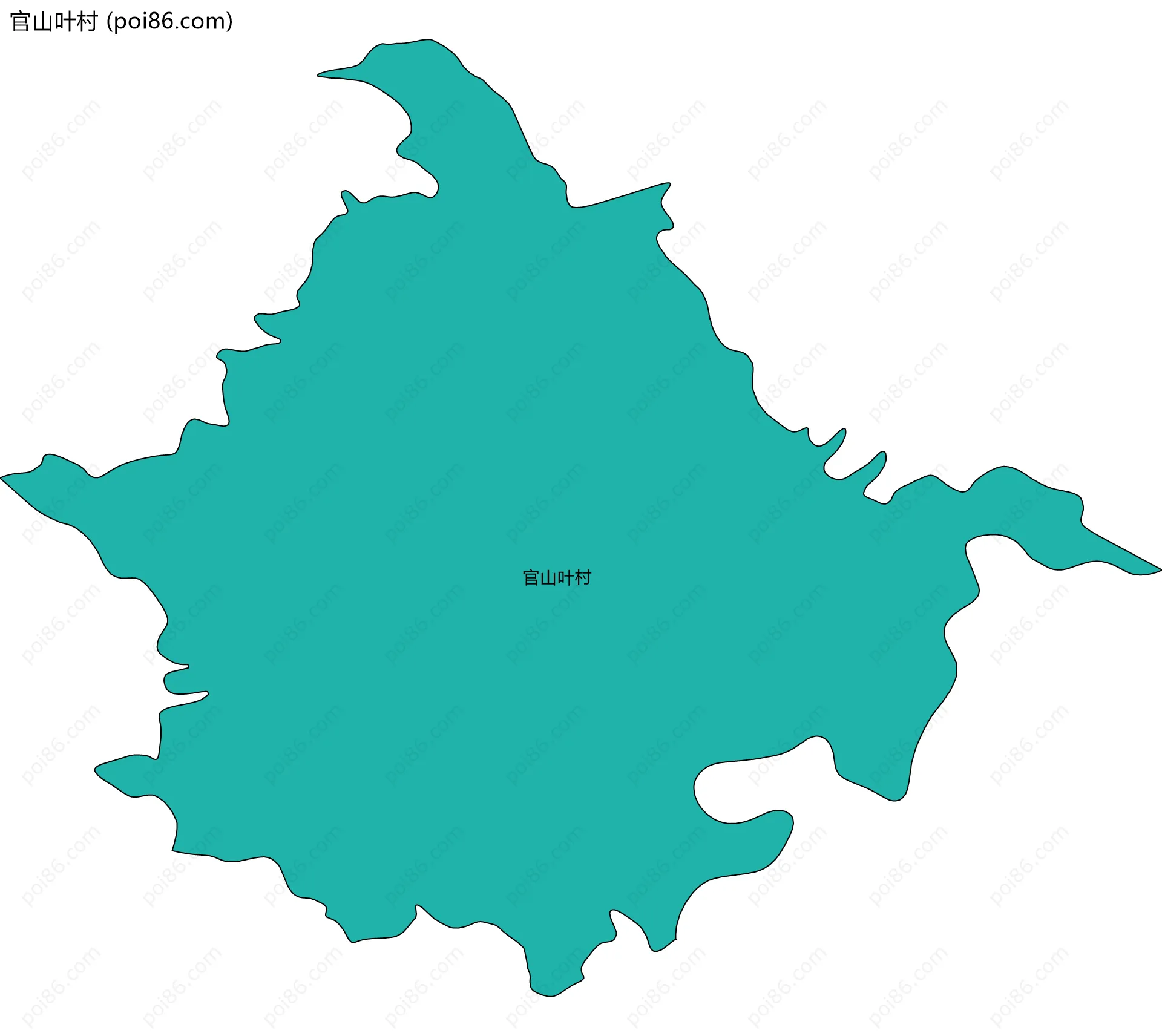 官山叶村边界地图