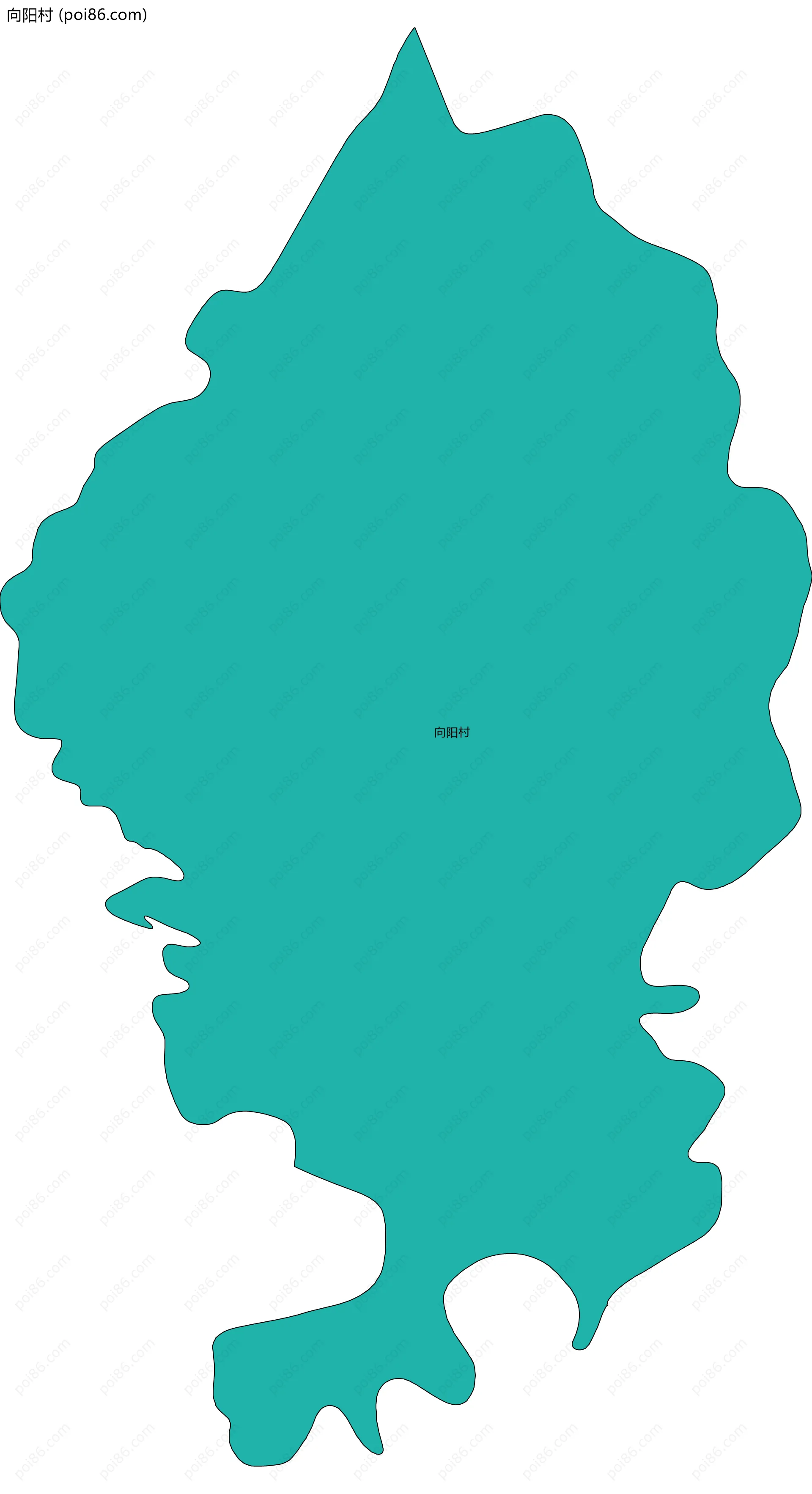 向阳村边界地图