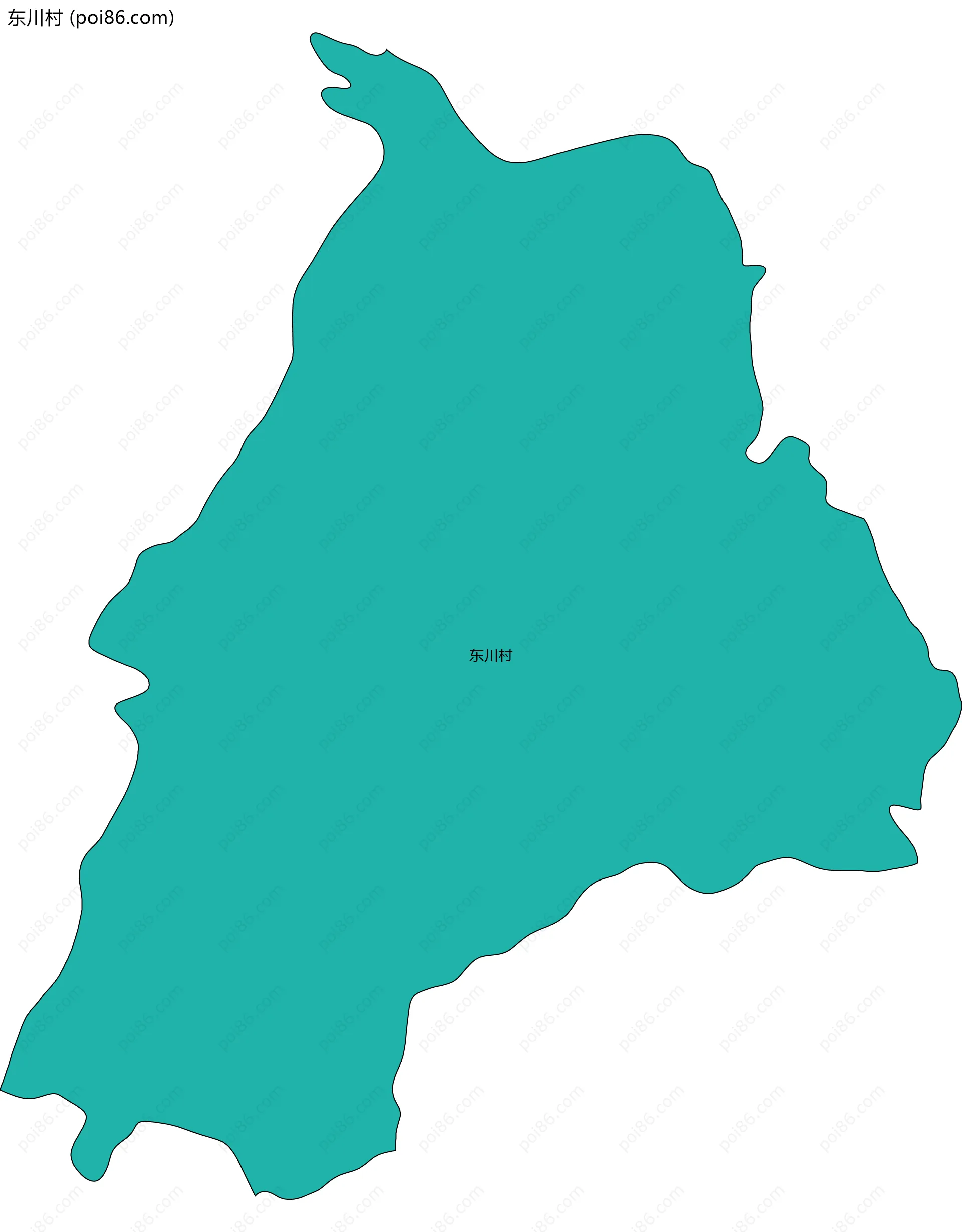 东川村边界地图