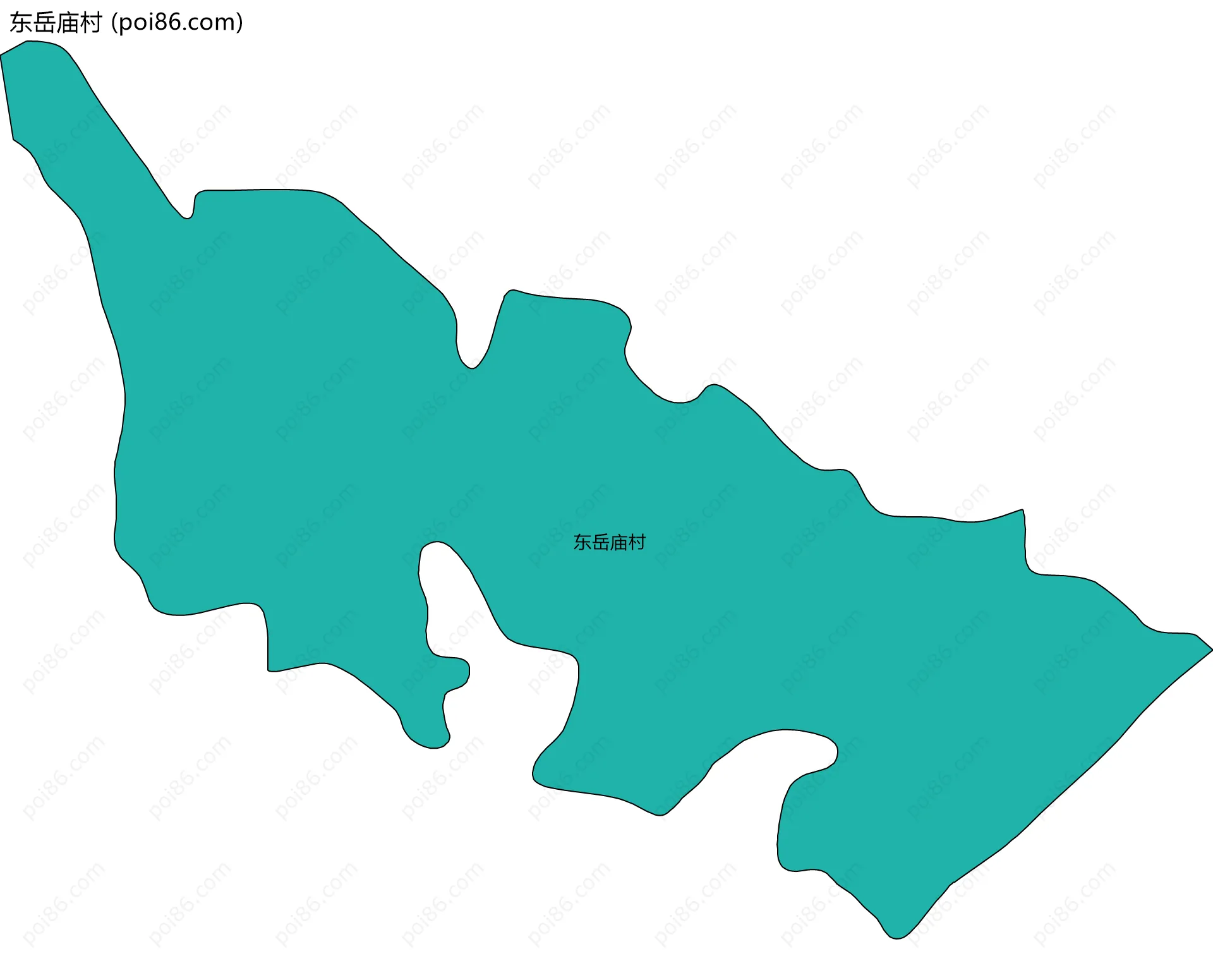 东岳庙村边界地图