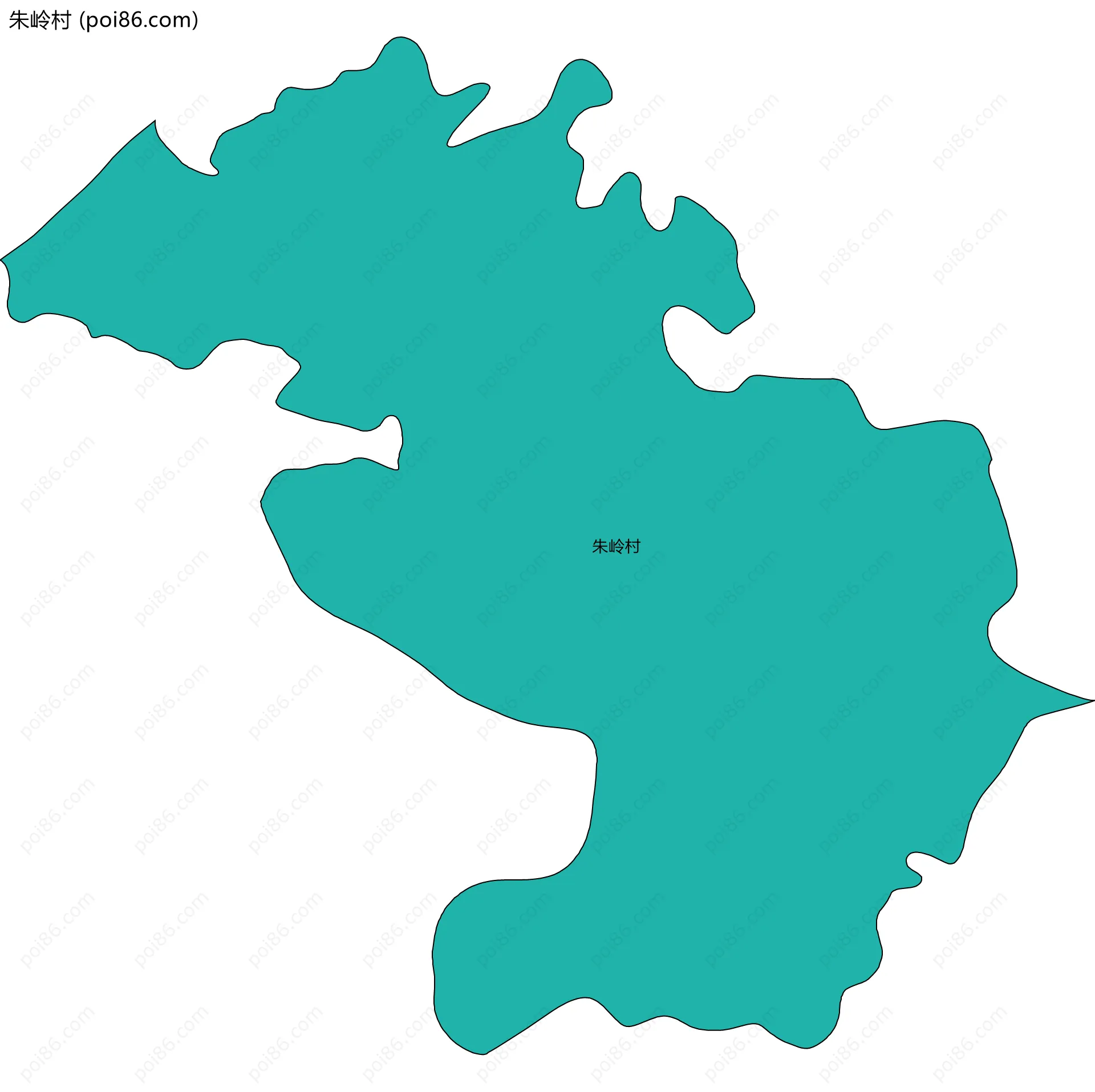 朱岭村边界地图