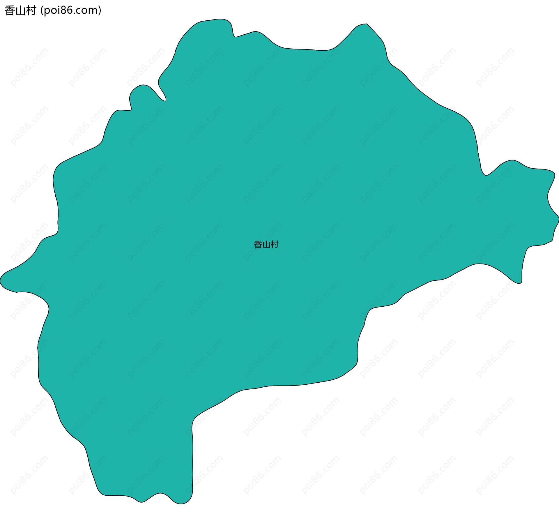 香山村边界地图