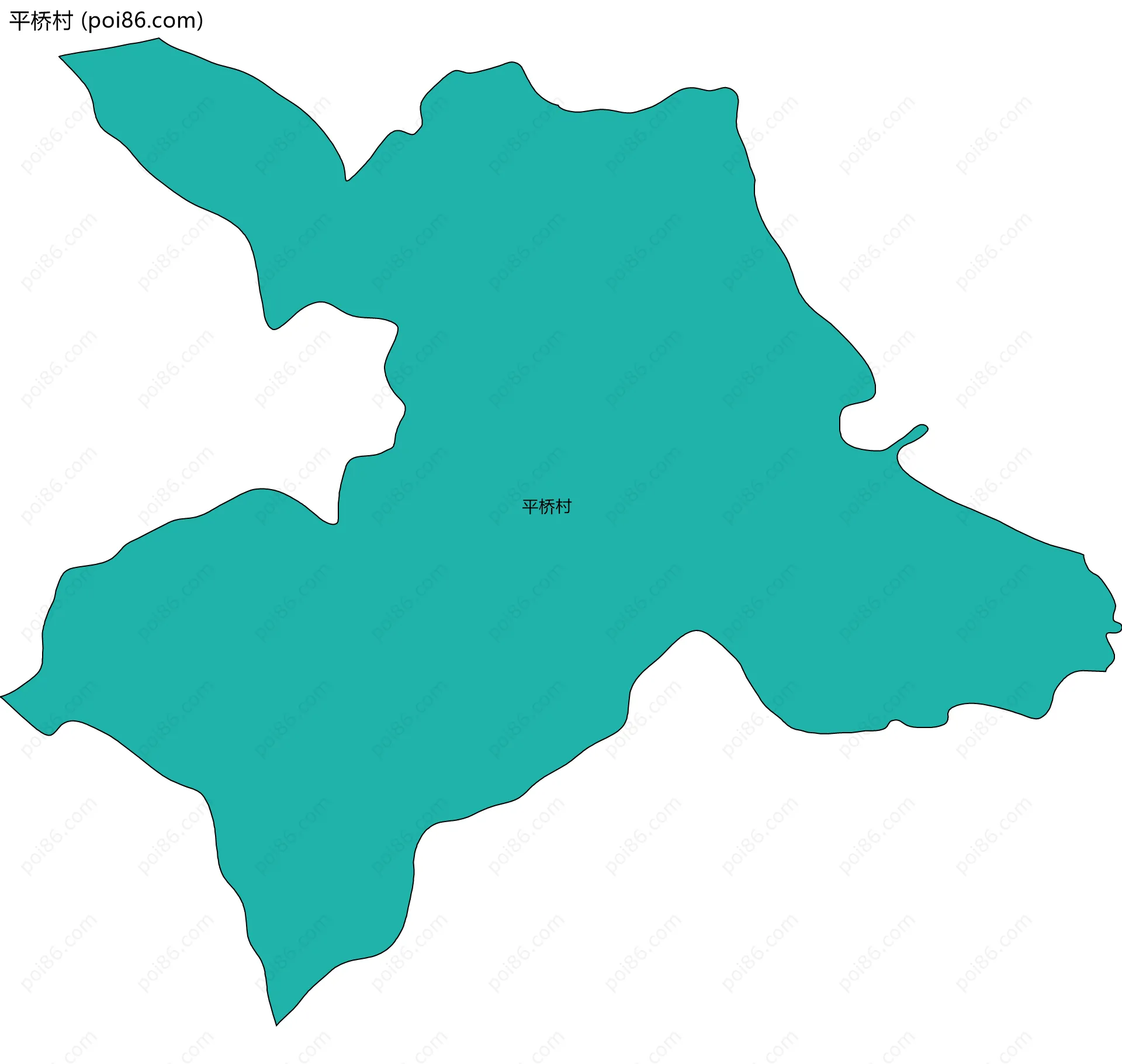 平桥村边界地图