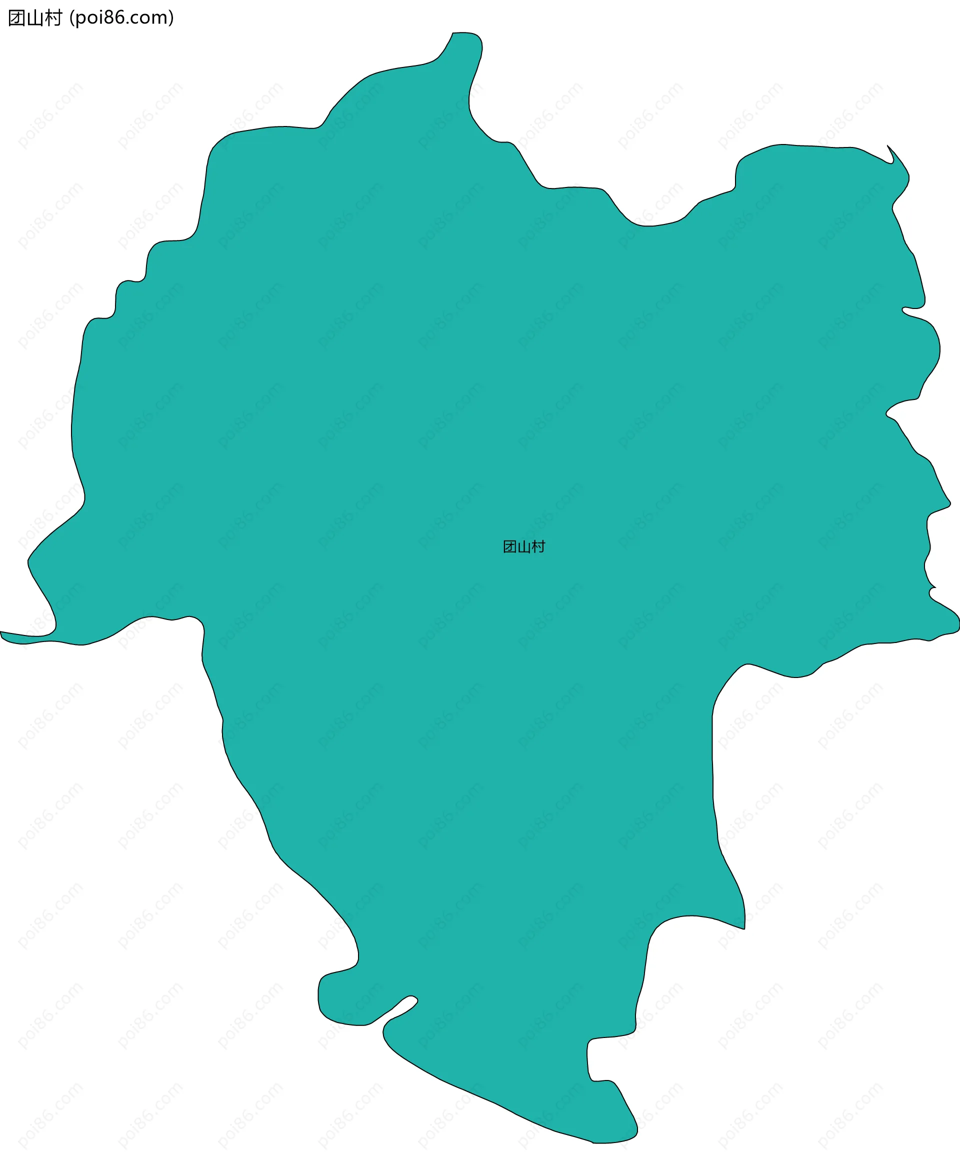 团山村边界地图