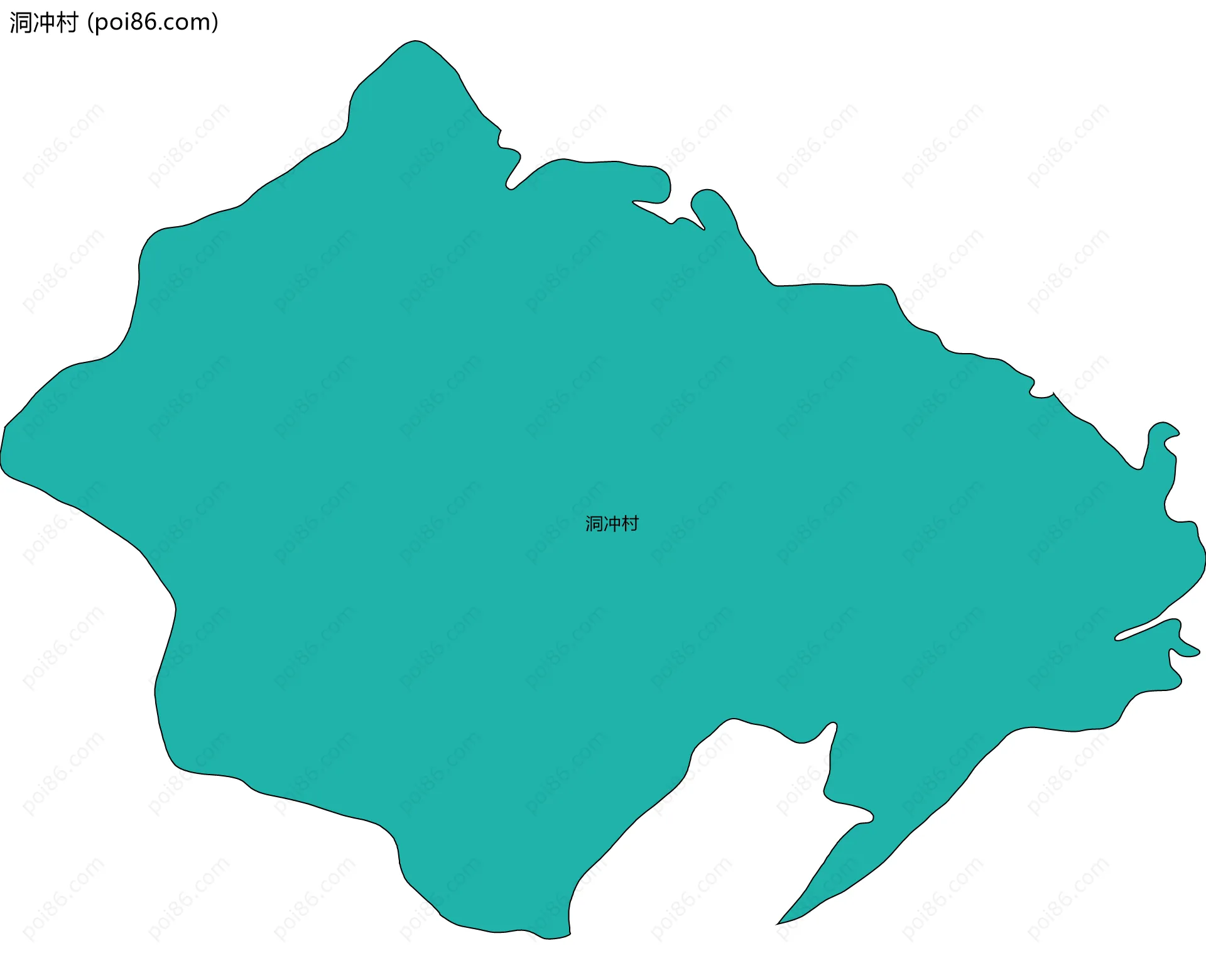 洞冲村边界地图