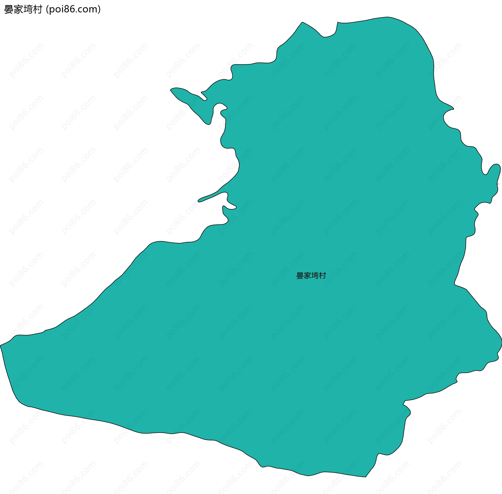 晏家塆村边界地图