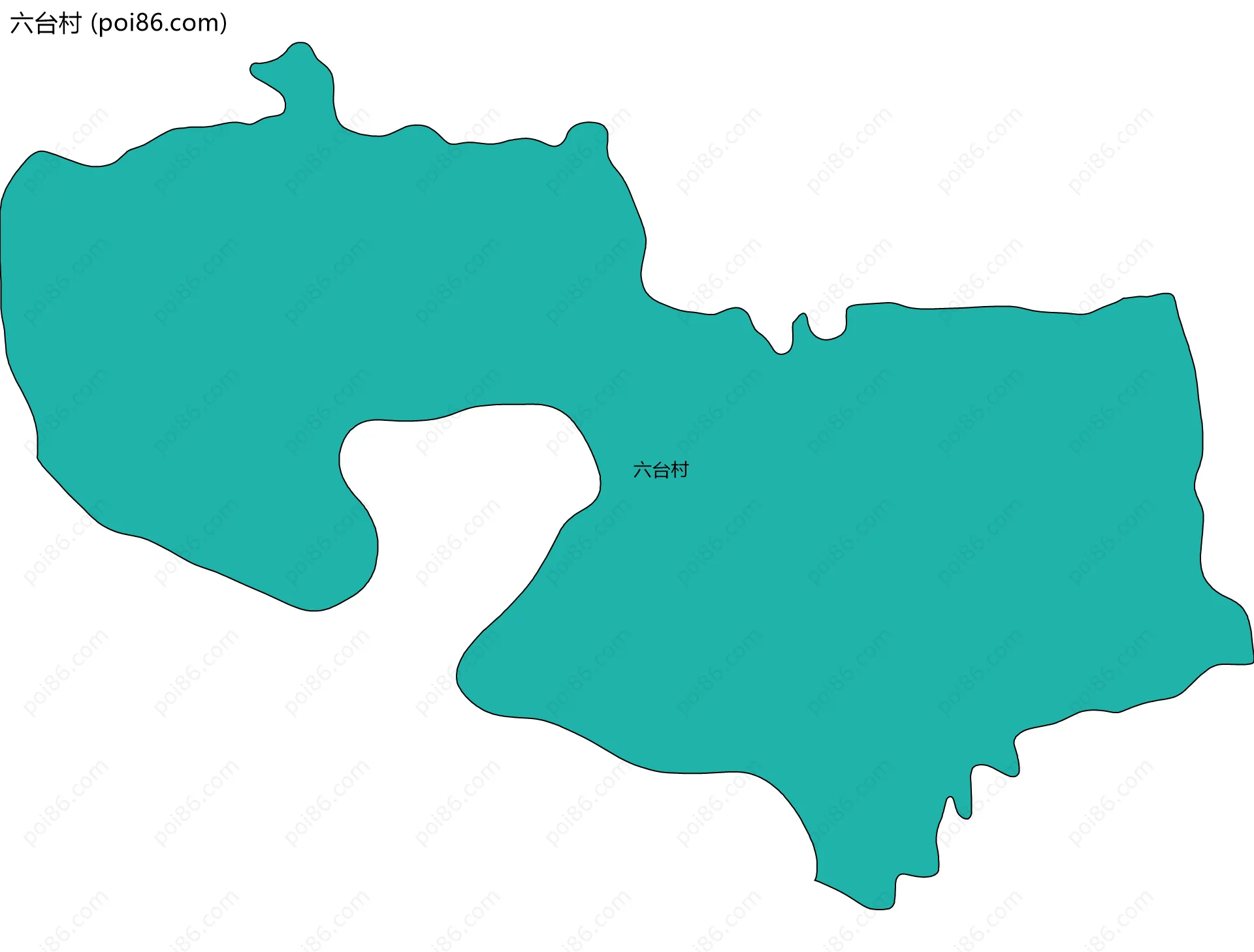 六台村边界地图