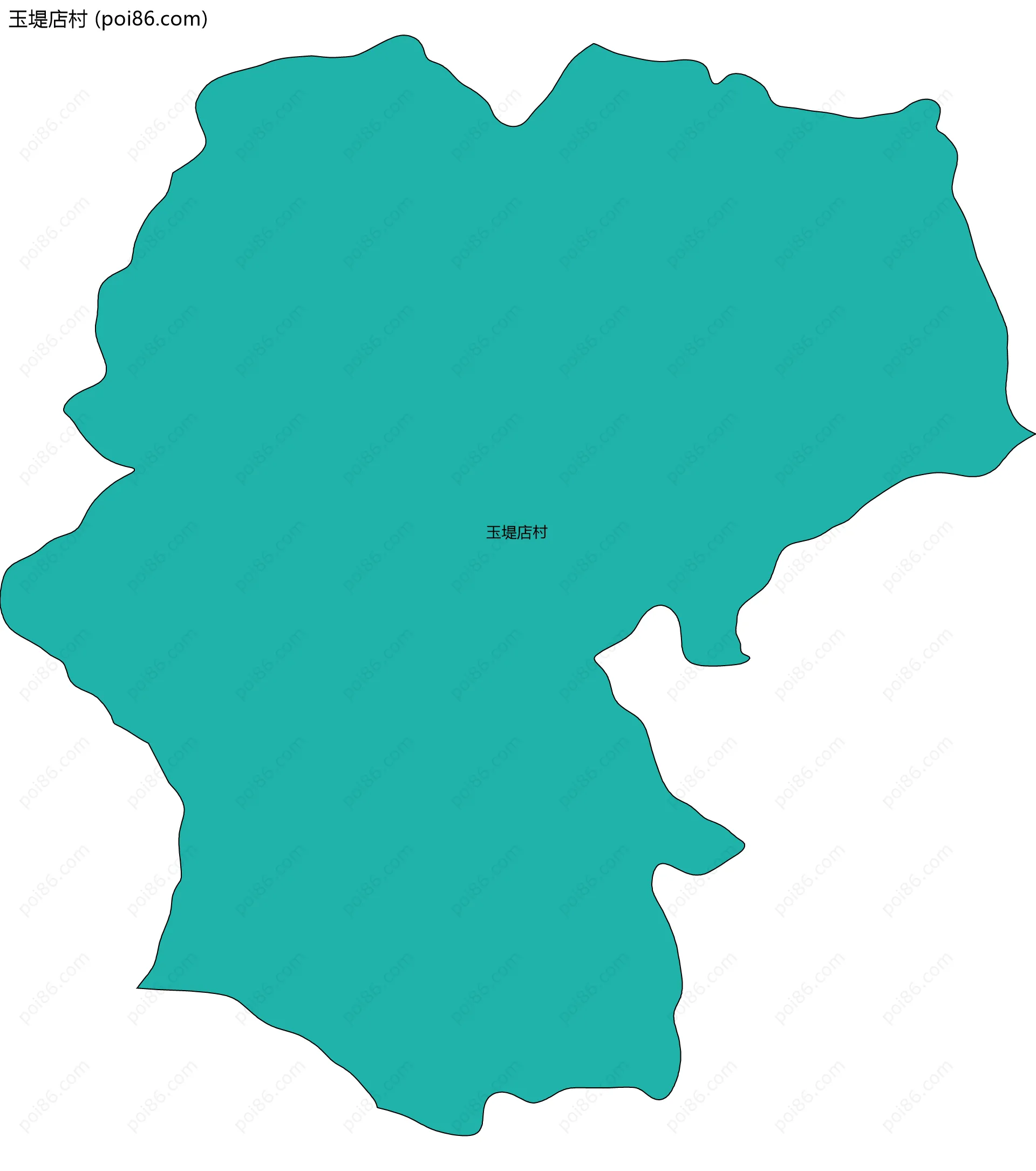 玉堤店村边界地图