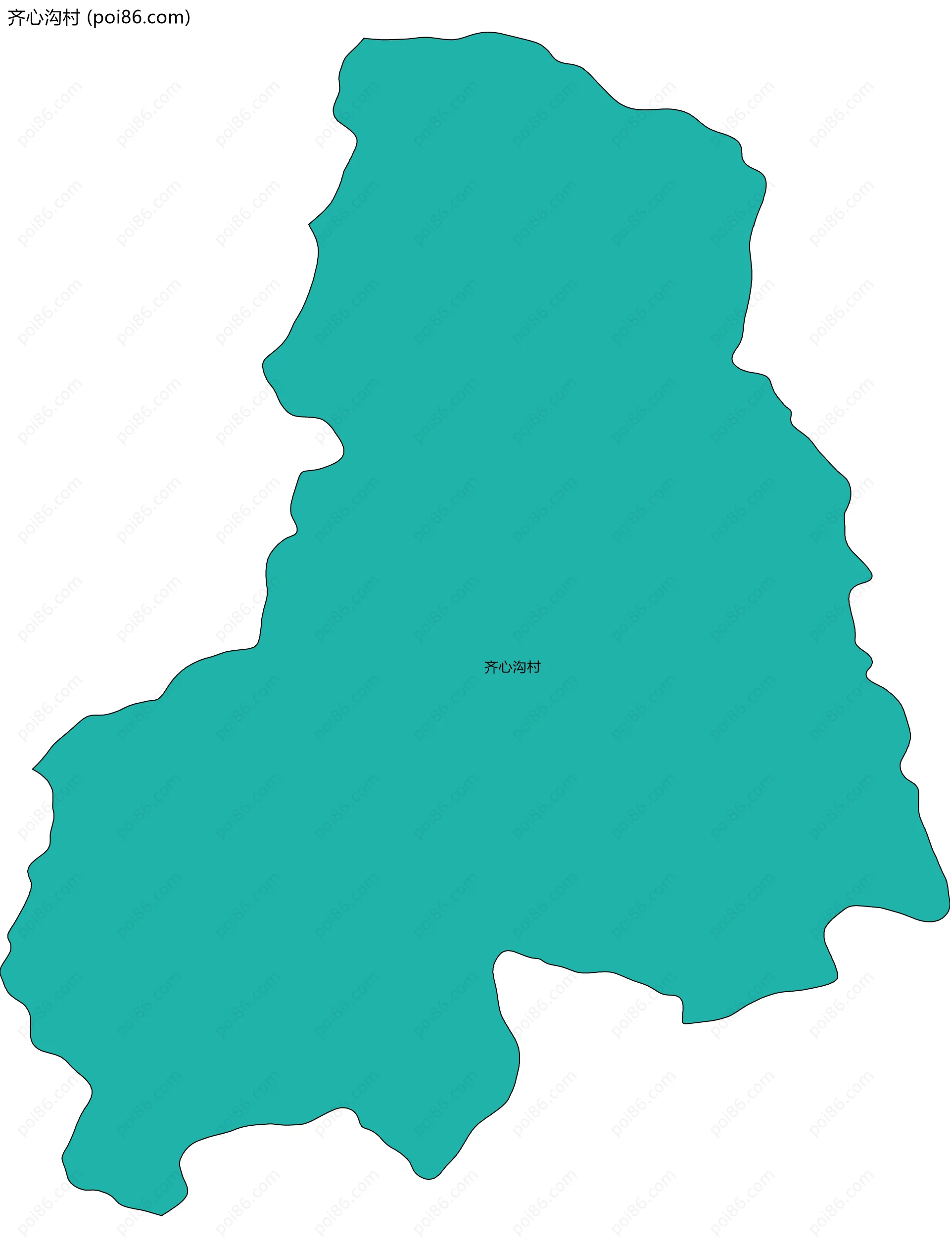 齐心沟村边界地图