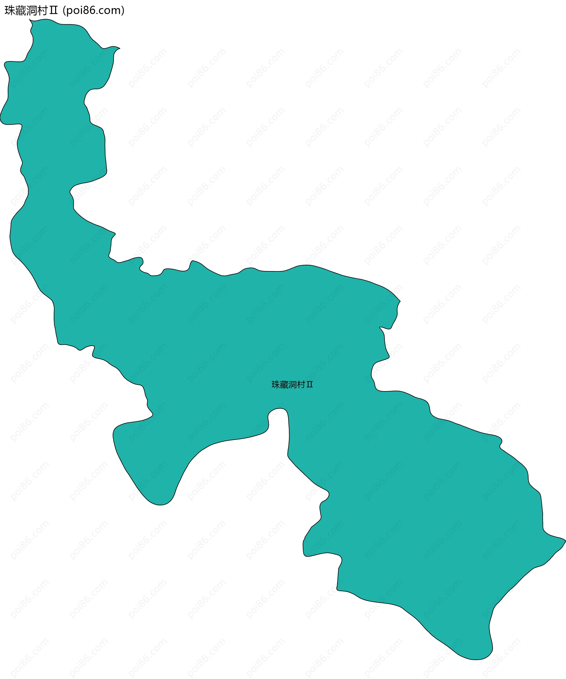 珠藏洞村Ⅱ边界地图