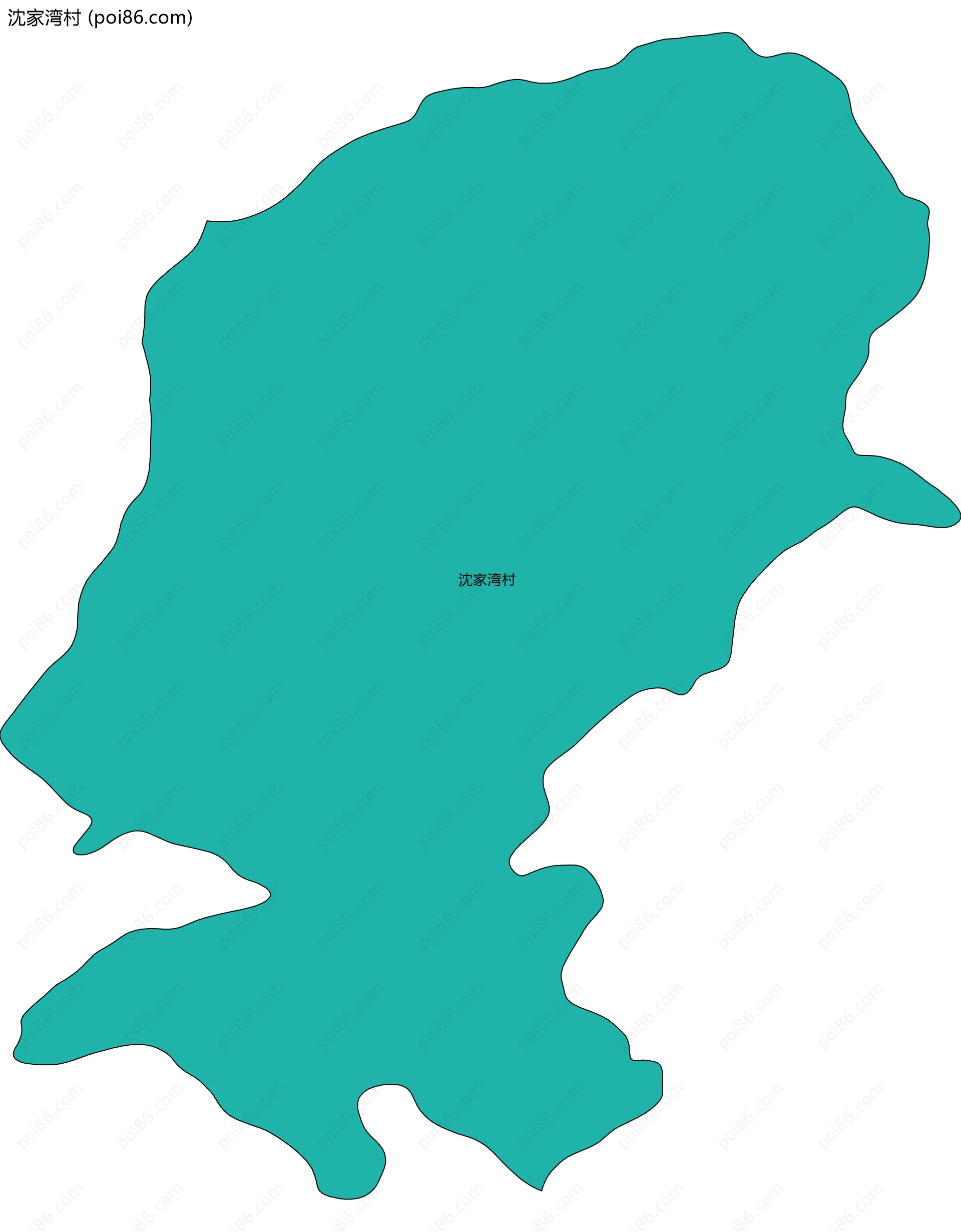 沈家湾村边界地图