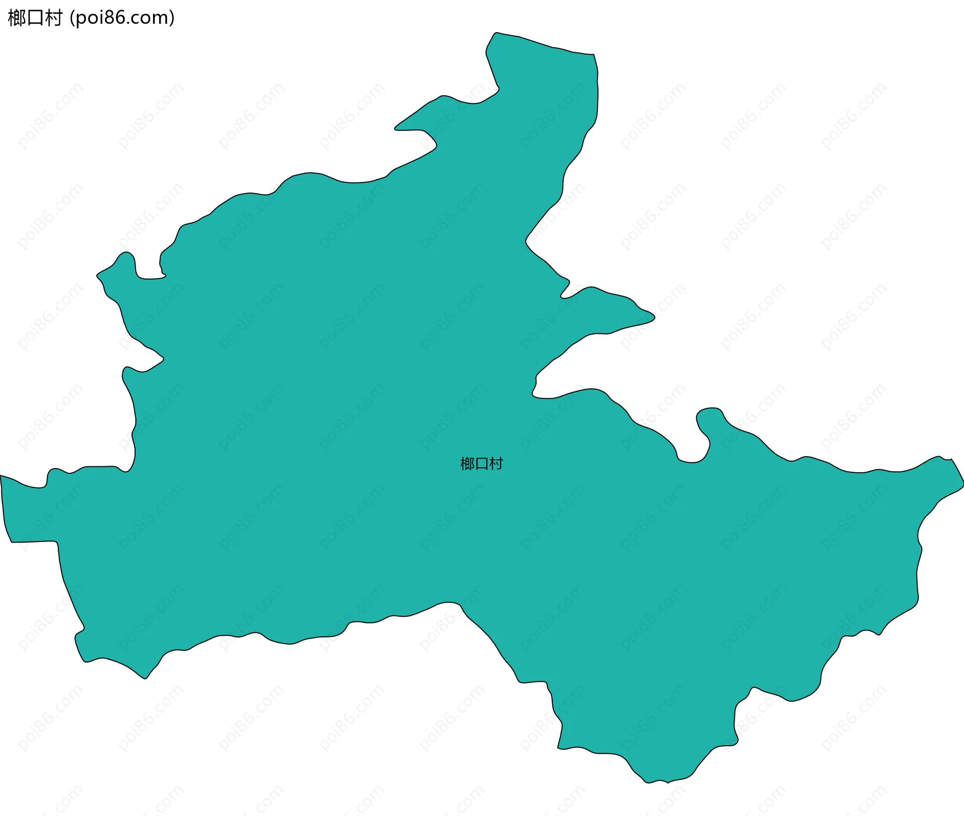 榔口村边界地图