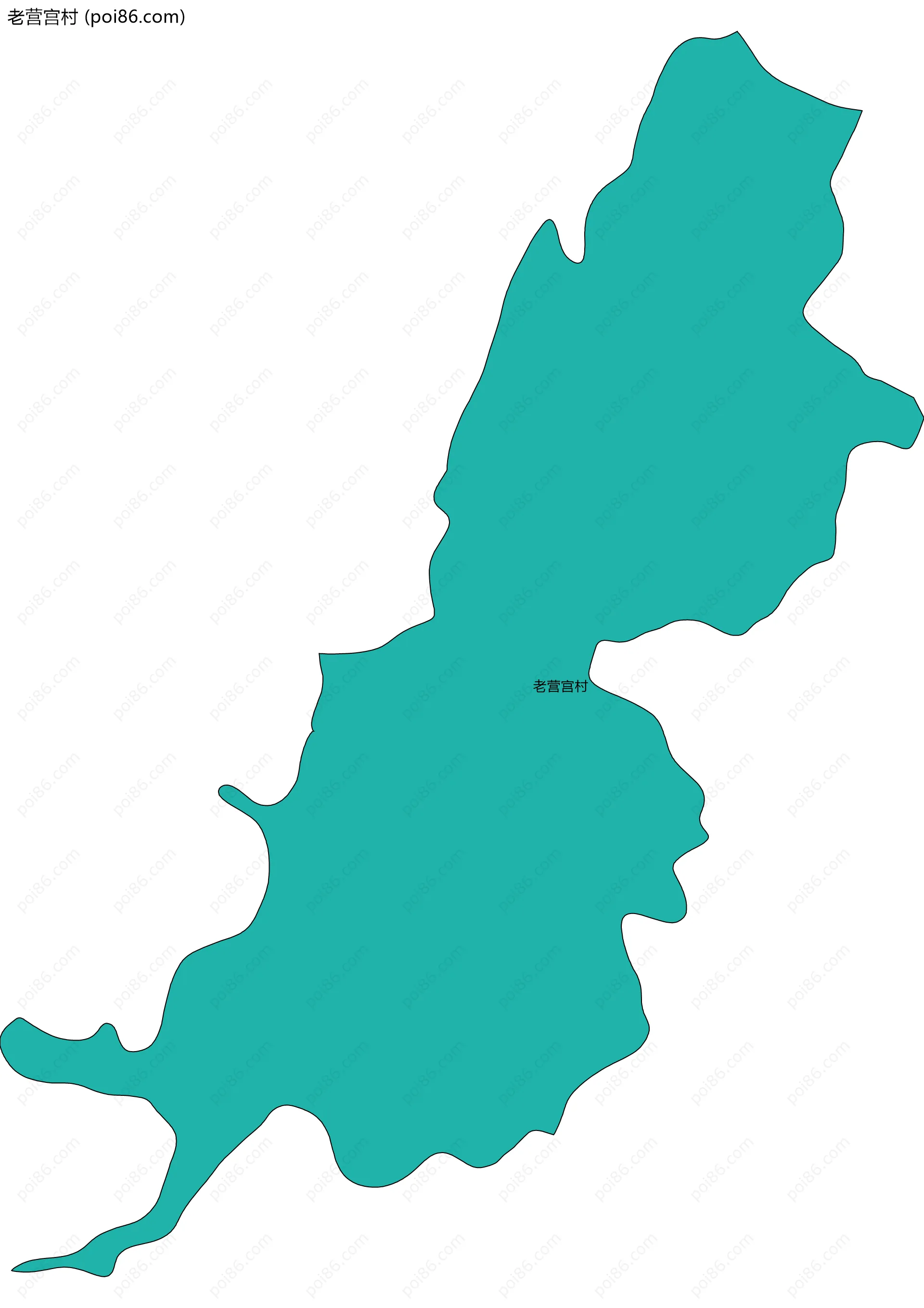 老营宫村边界地图