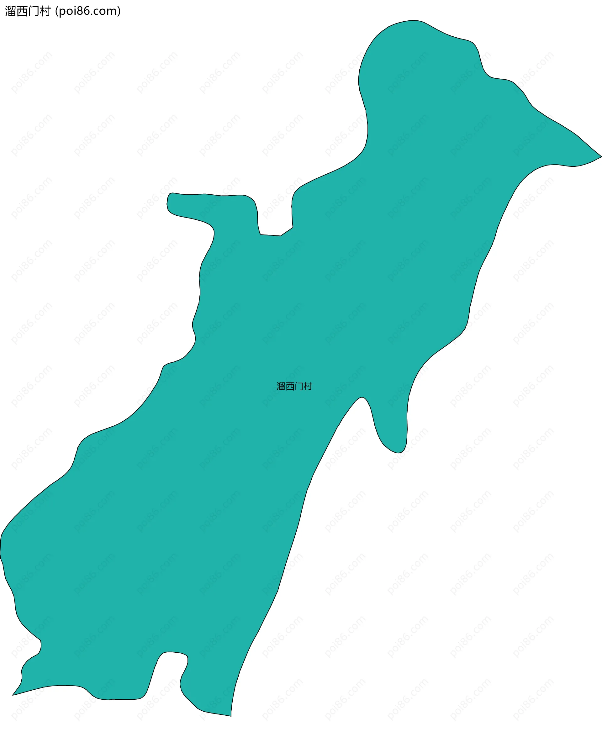 溜西门村边界地图