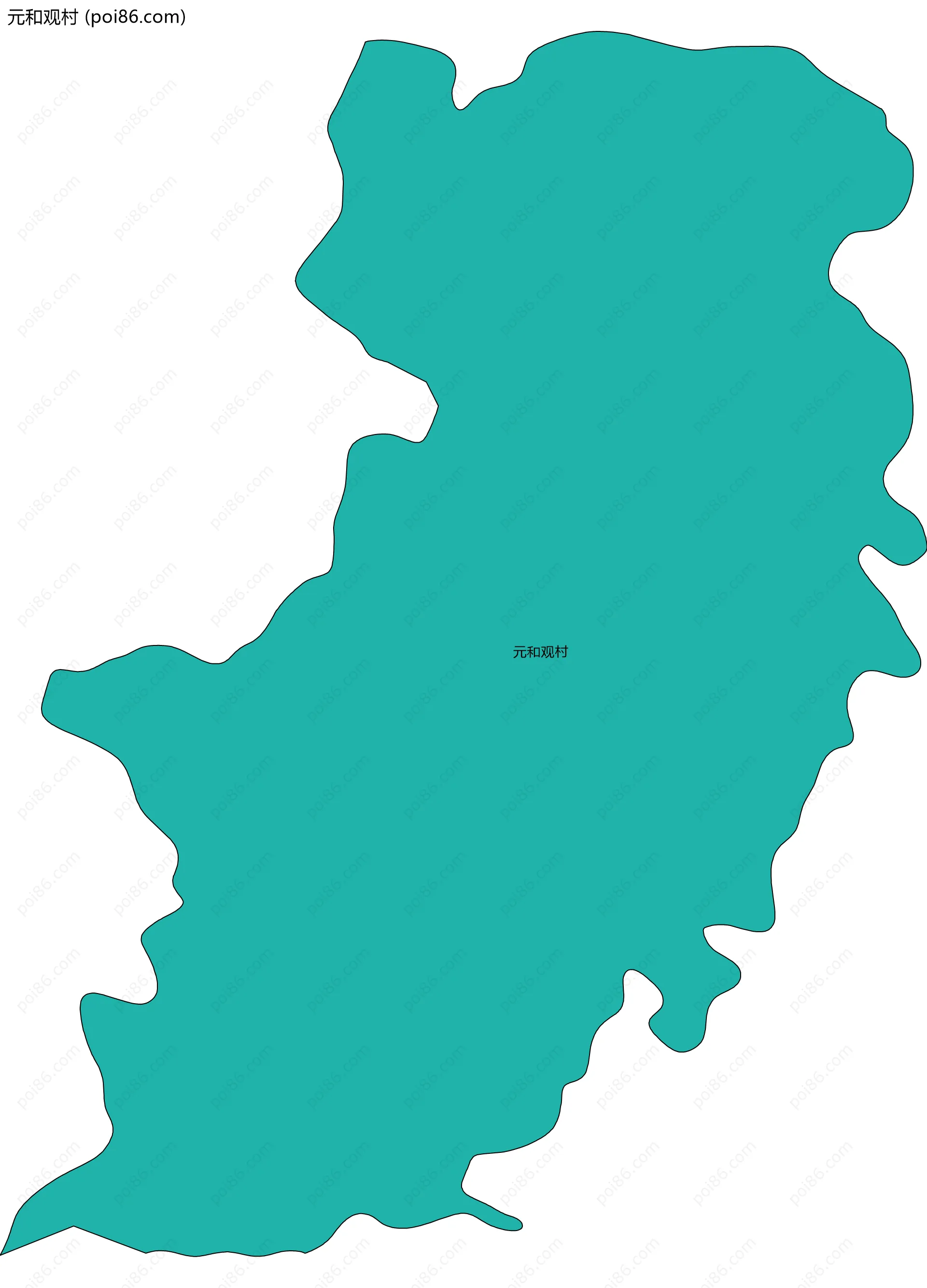 元和观村边界地图