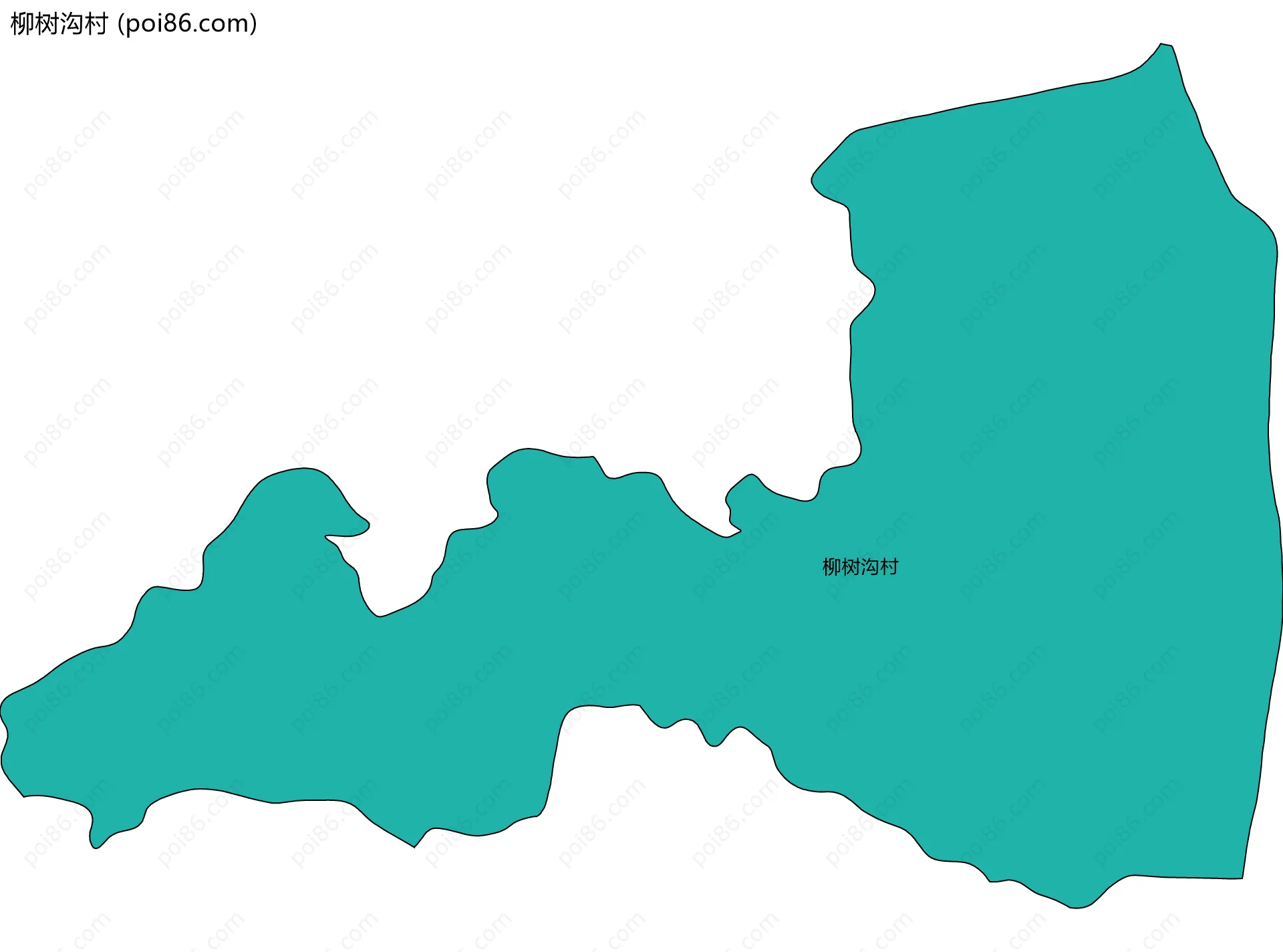 柳树沟村边界地图