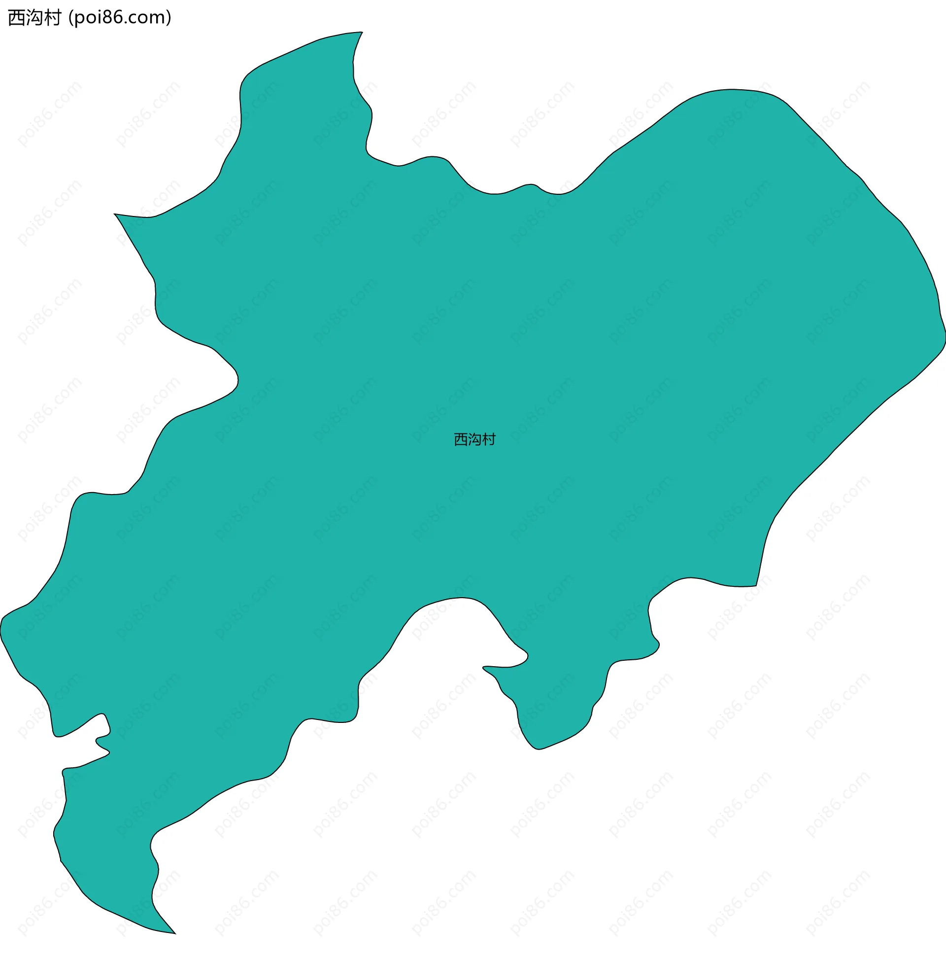西沟村边界地图